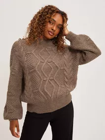 OBJKAMMA CABLE KNIT PULLOVER NOOS