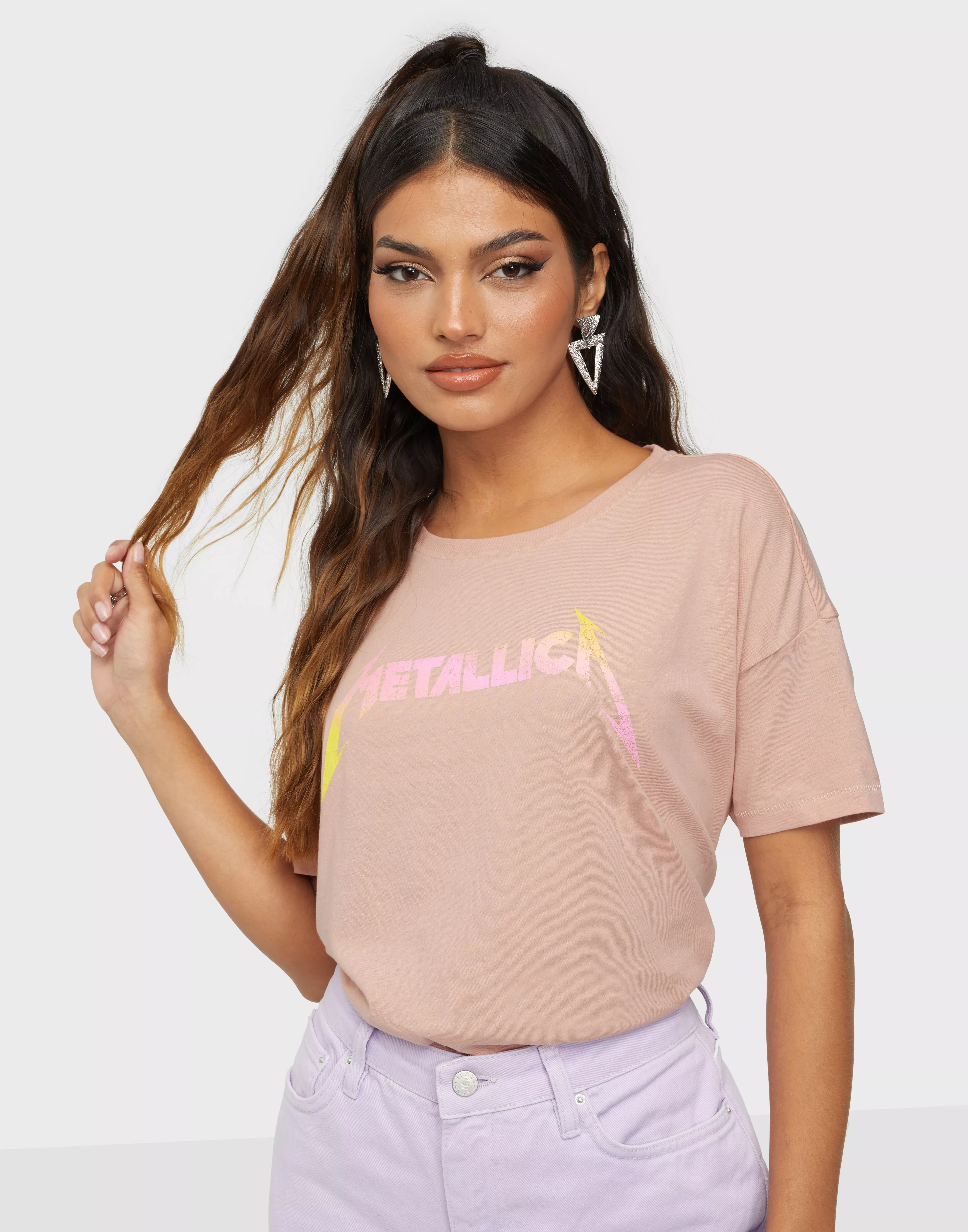 Buy Only ONLMETALLICA LIFE S/S TOP BOX JRS - Misty Rose Logo | Nelly.com