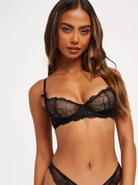 Buy Nelly Glitter Bikini Bra - Black