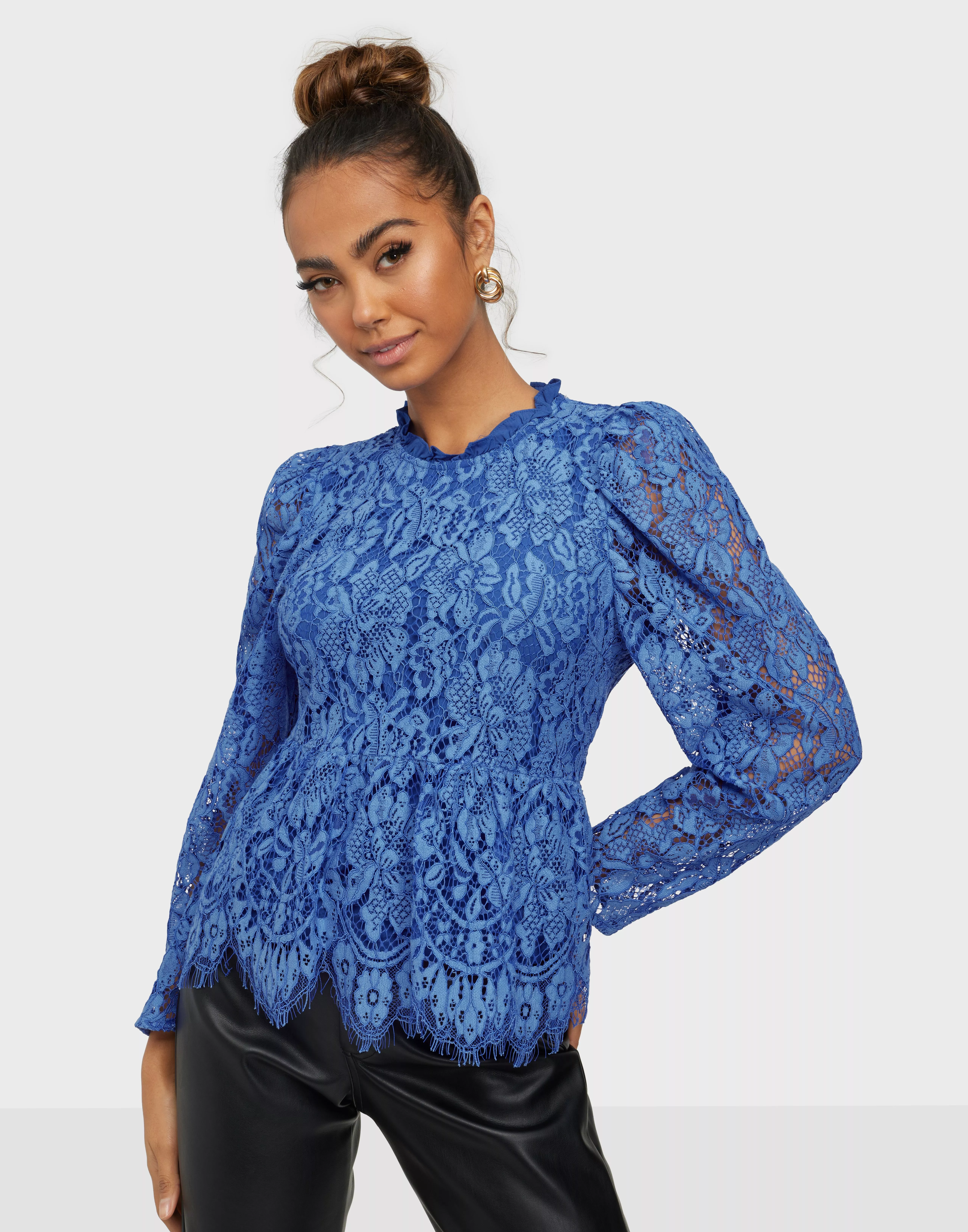 kulhydrat Sway Soar Køb Co'couture Winter Lace Blouse - Blue | Nelly.com