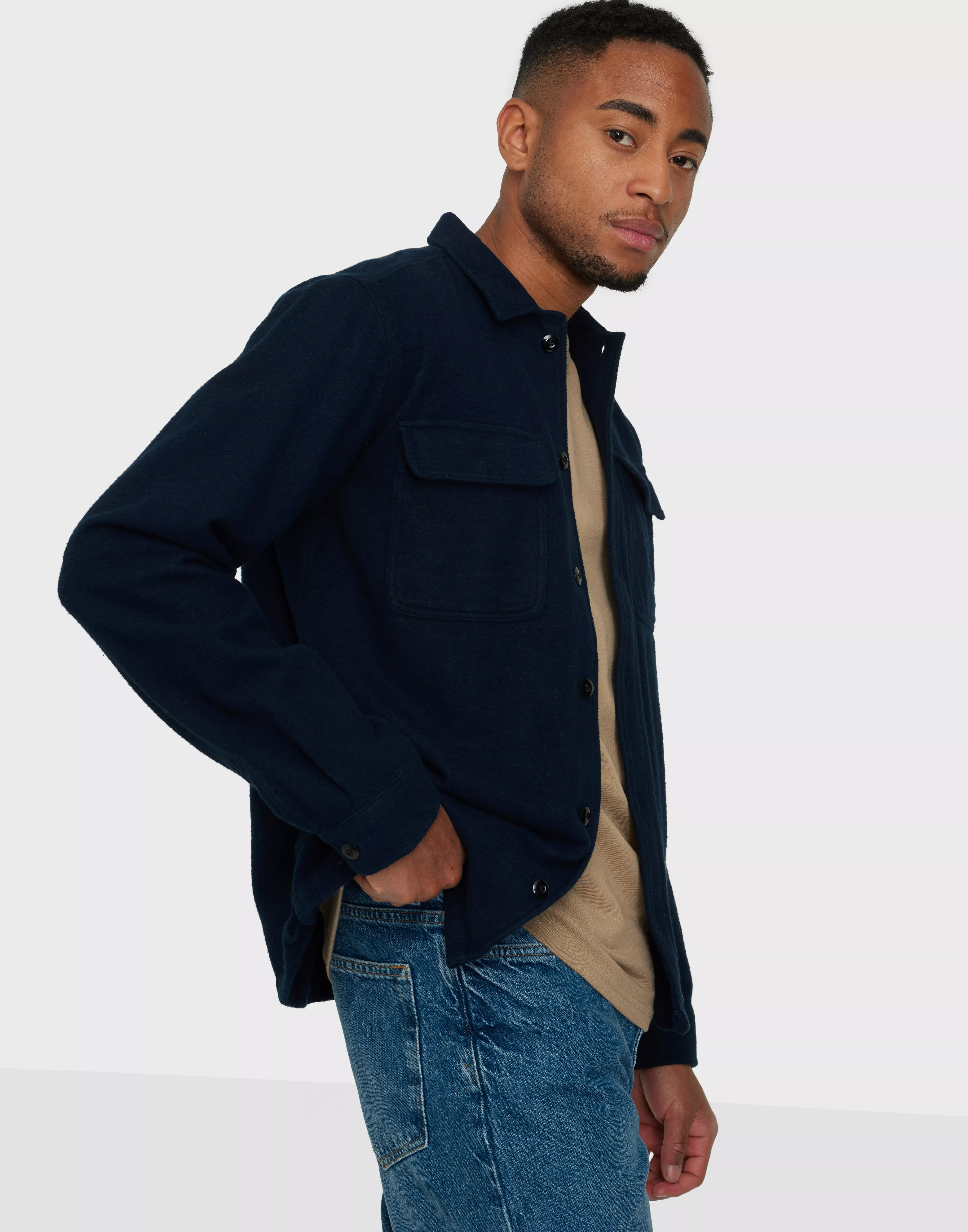 Mens navy outlet overshirt jacket