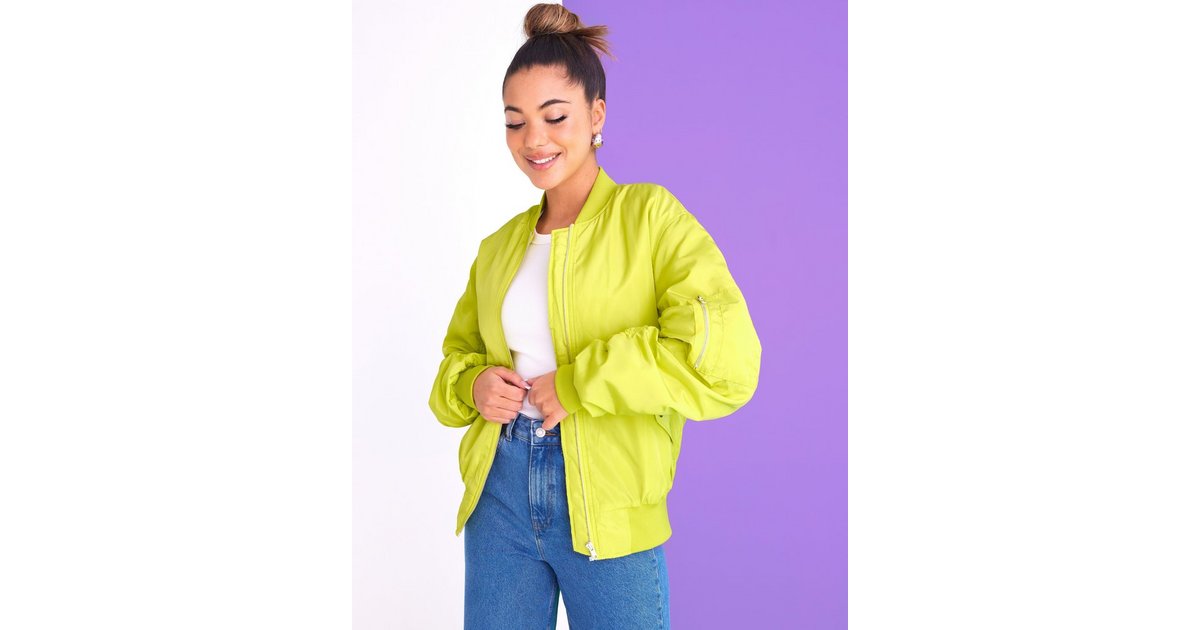 Buy NLY Trend The Bomber Jacket - Lime | Nelly.com