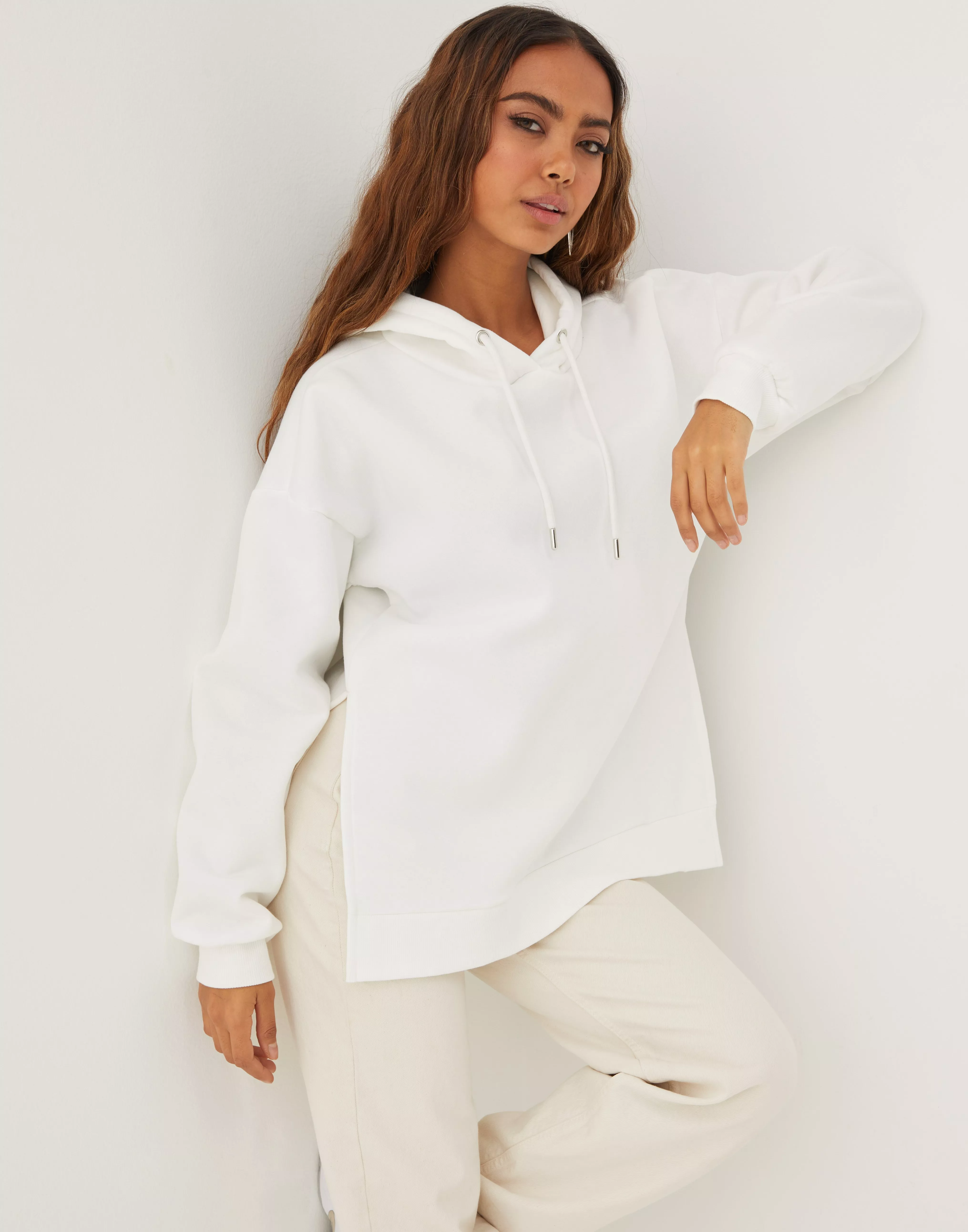 Side Slit Tunic Hoodie