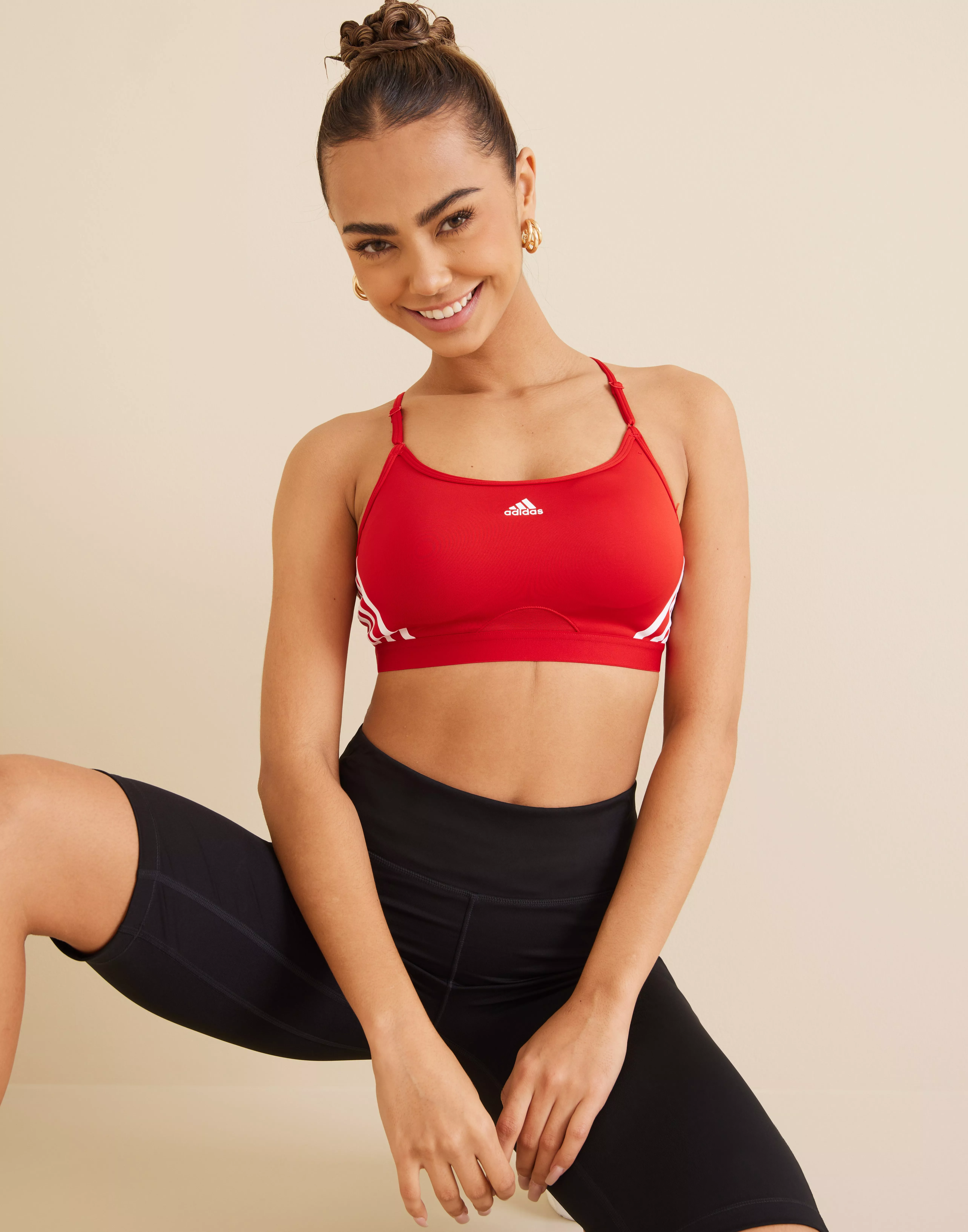 Red adidas clearance sports bra