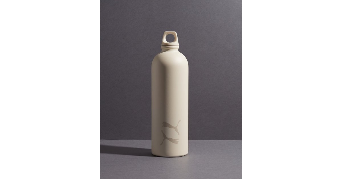 Puma Training Exhale stainless steel water bottle in cream