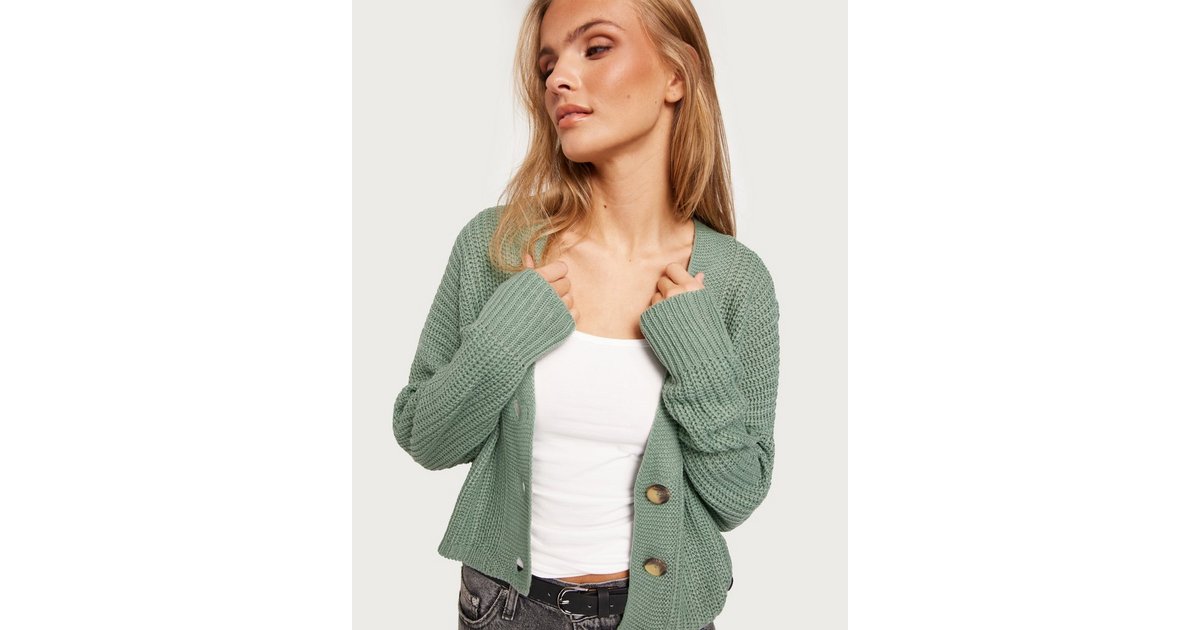 Köp Only ONLCAROL NICE L/S CARDIGAN KNT NOOS - Chinois Green