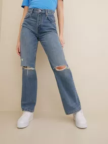 D2. HW RELAXED STRAIGHT RIP JEANS