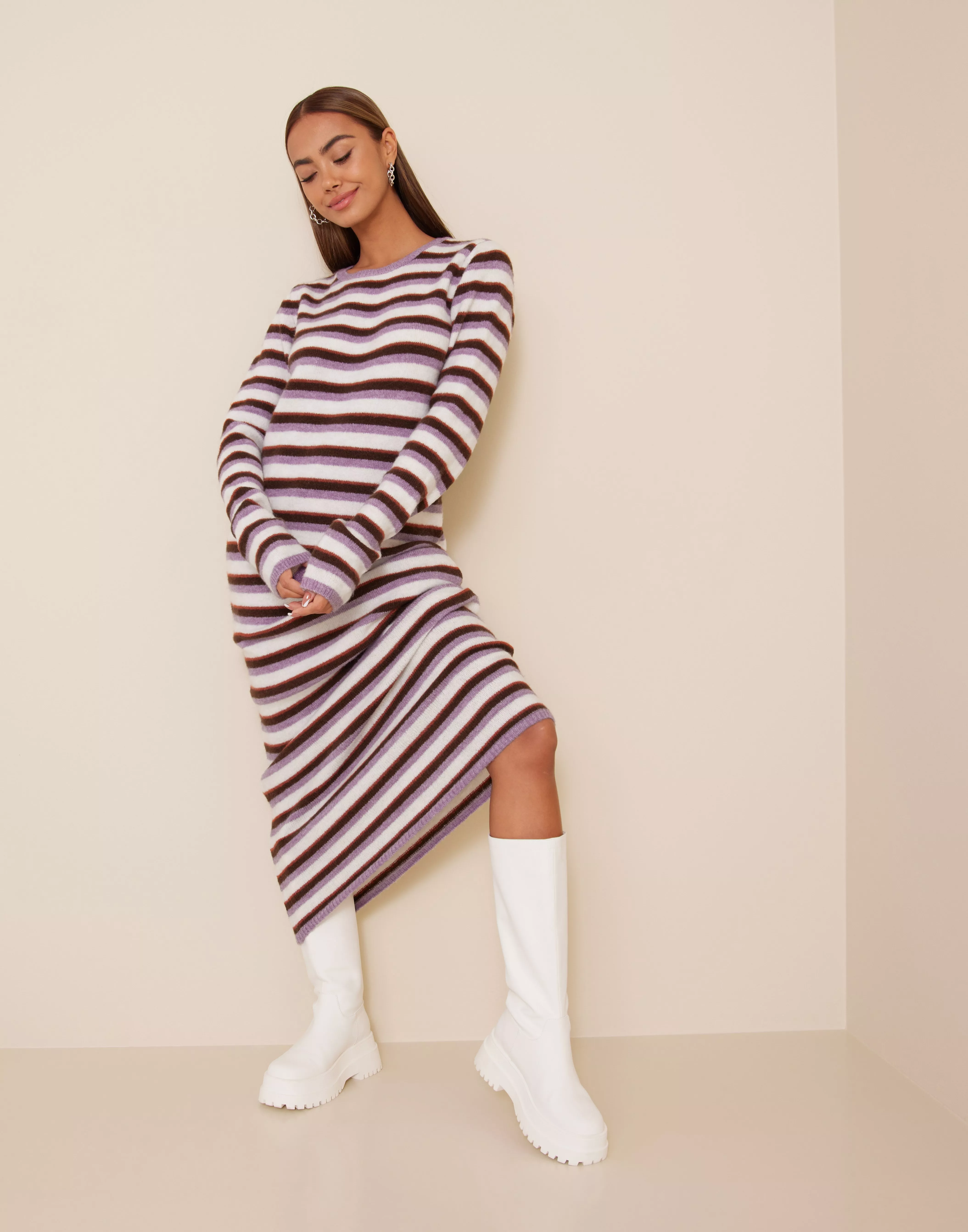 Buy Nelly Long Cosy Knit Dress NOT_FOUND