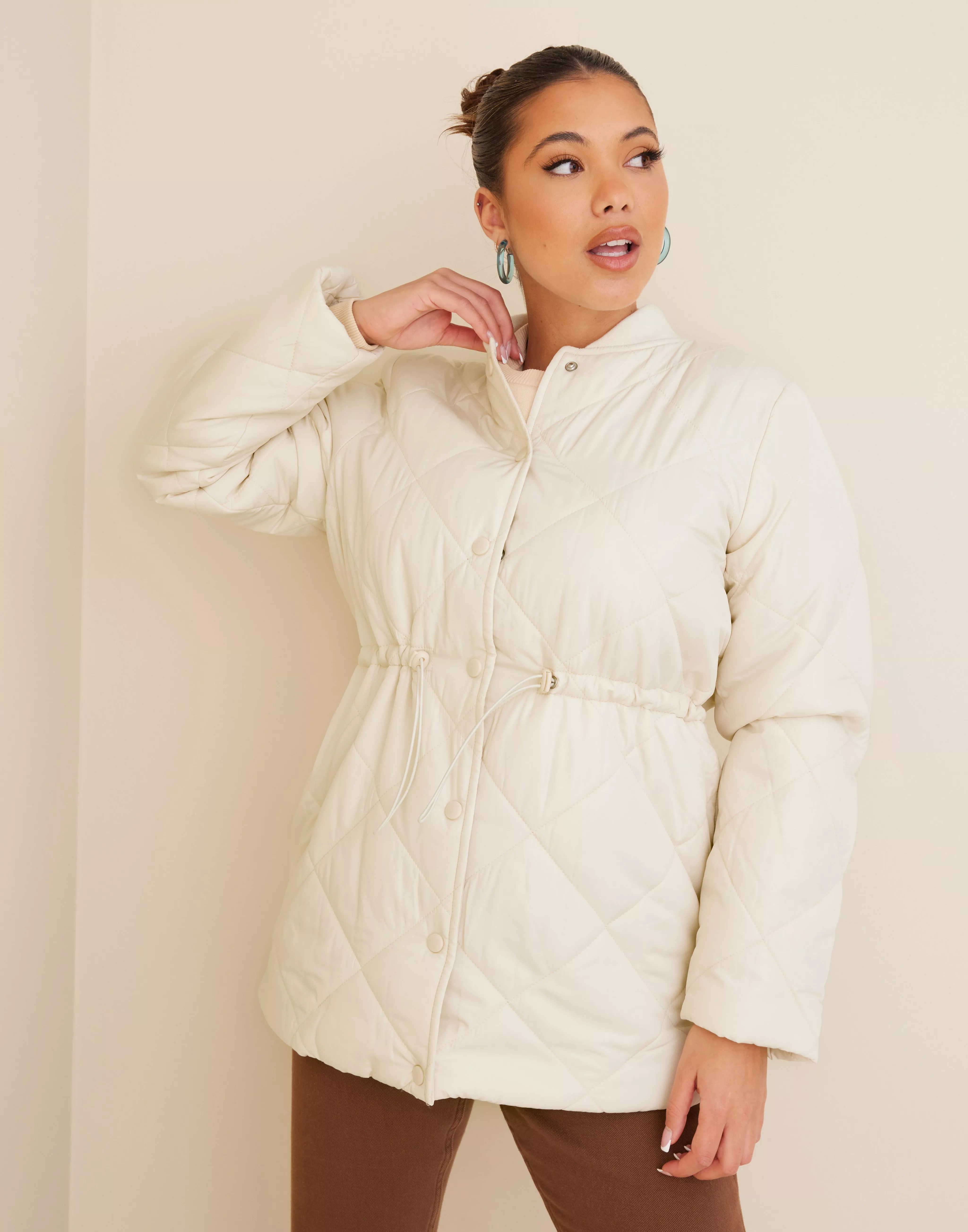 Spring discount quilted jacket