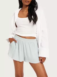 Elastic Waist Linen Shorts