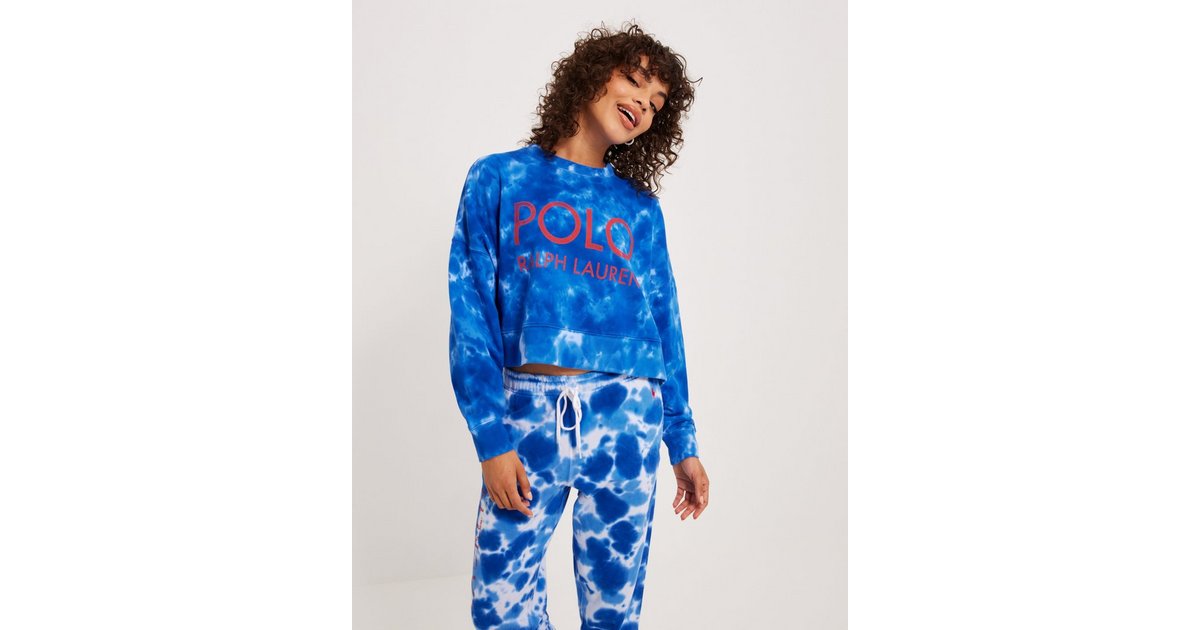 Buy Polo Ralph Lauren Logo Tie Dye French Terry Sweatshirt Blue