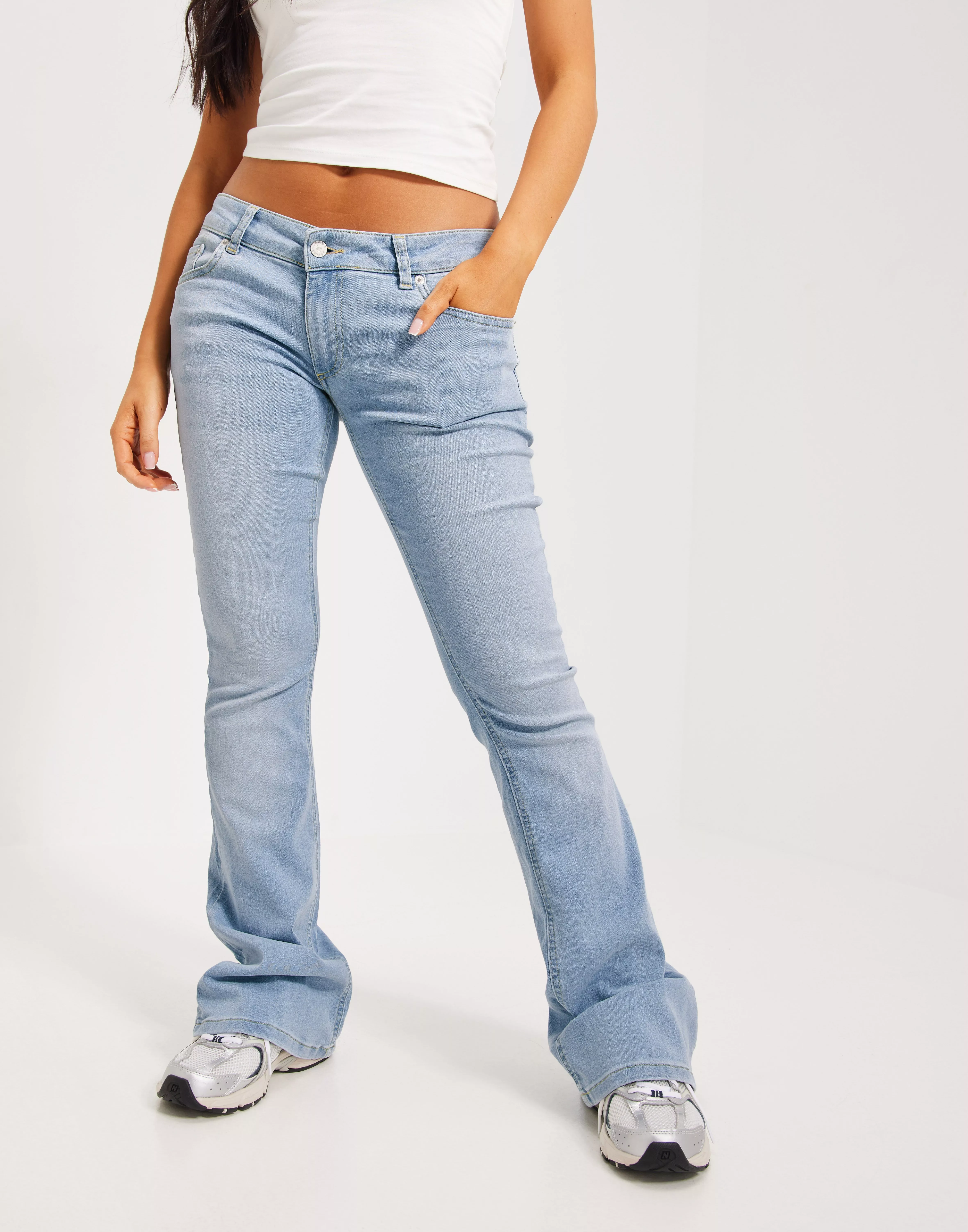 Buy Nelly Low Waist Bootcut Jeans - Blue