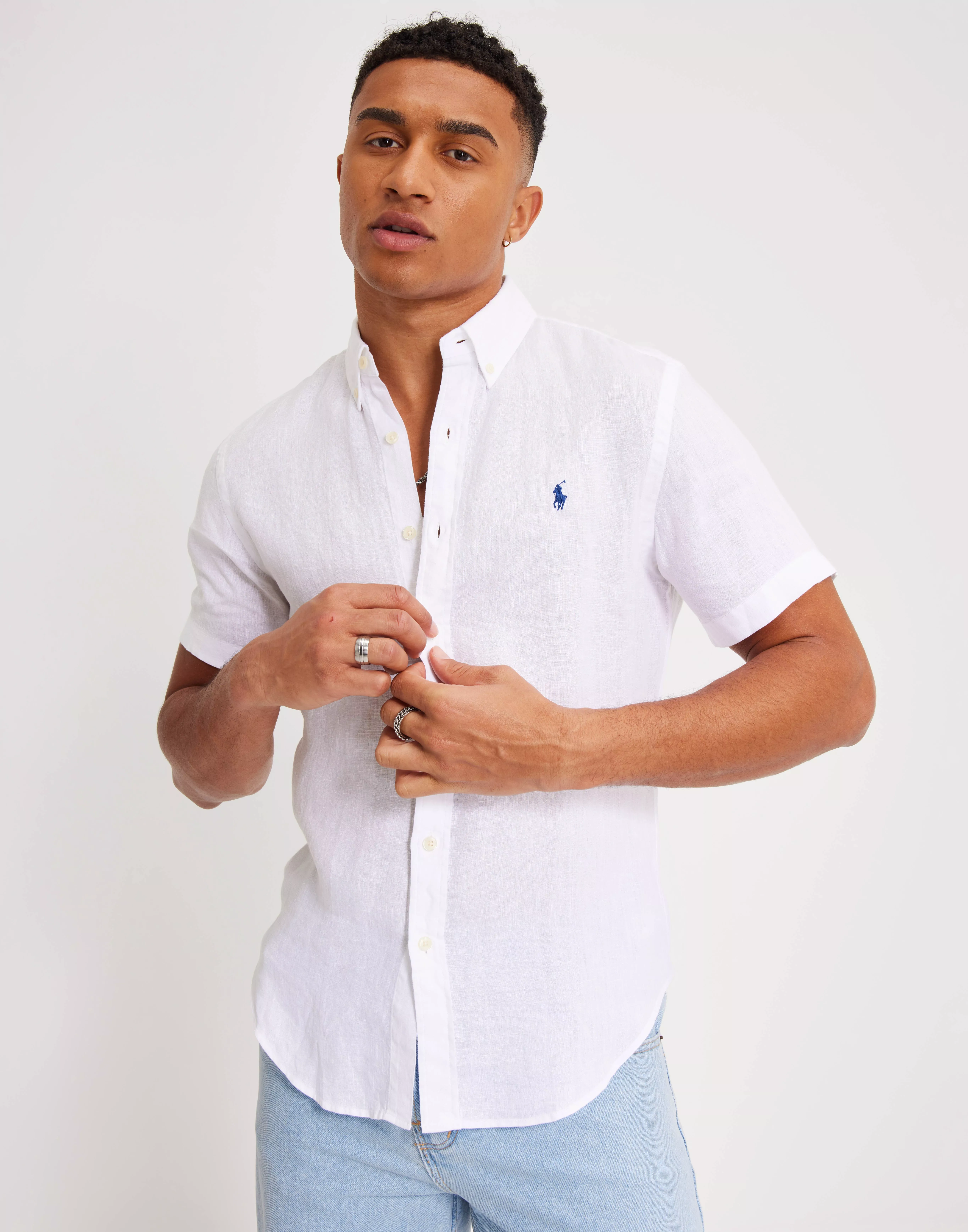 Ralph lauren white short cheap sleeve shirt