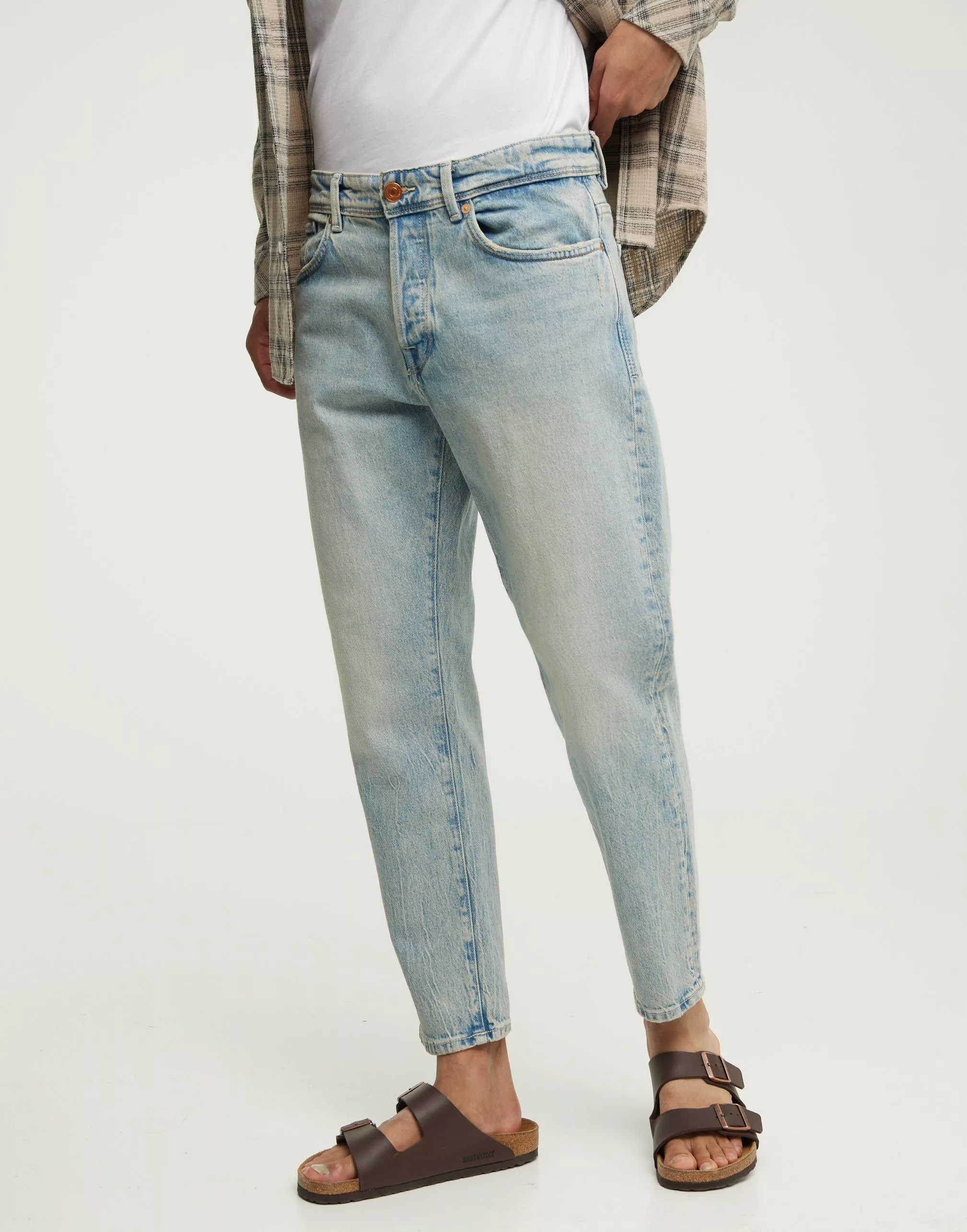 Æble Formode frynser Kjøp Selected Homme Straight leg jeans - SLHRELAXCROP-ALDO 22302 LB TINT JN  | NLY Man