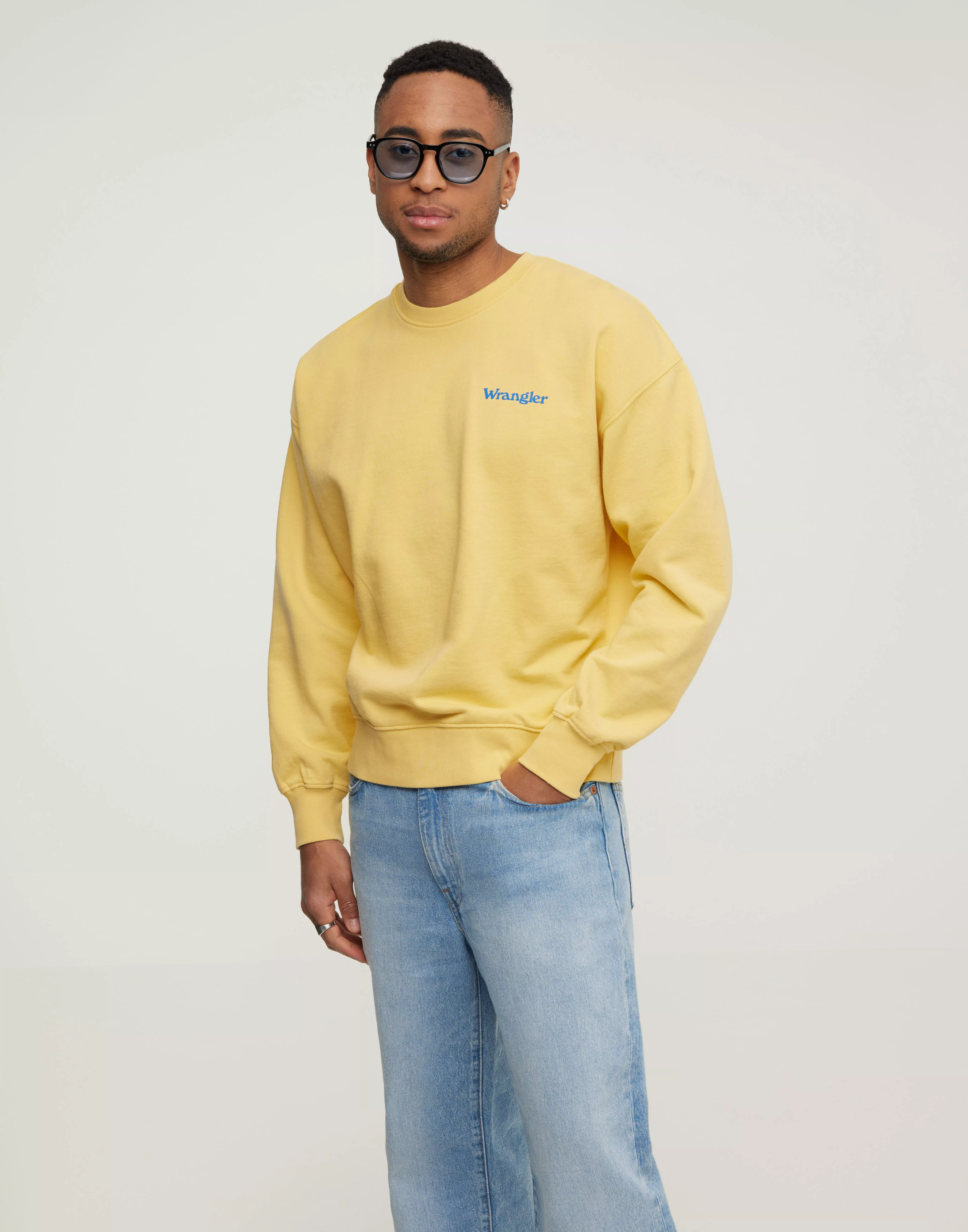 Wrangler yellow cheap sweatshirt