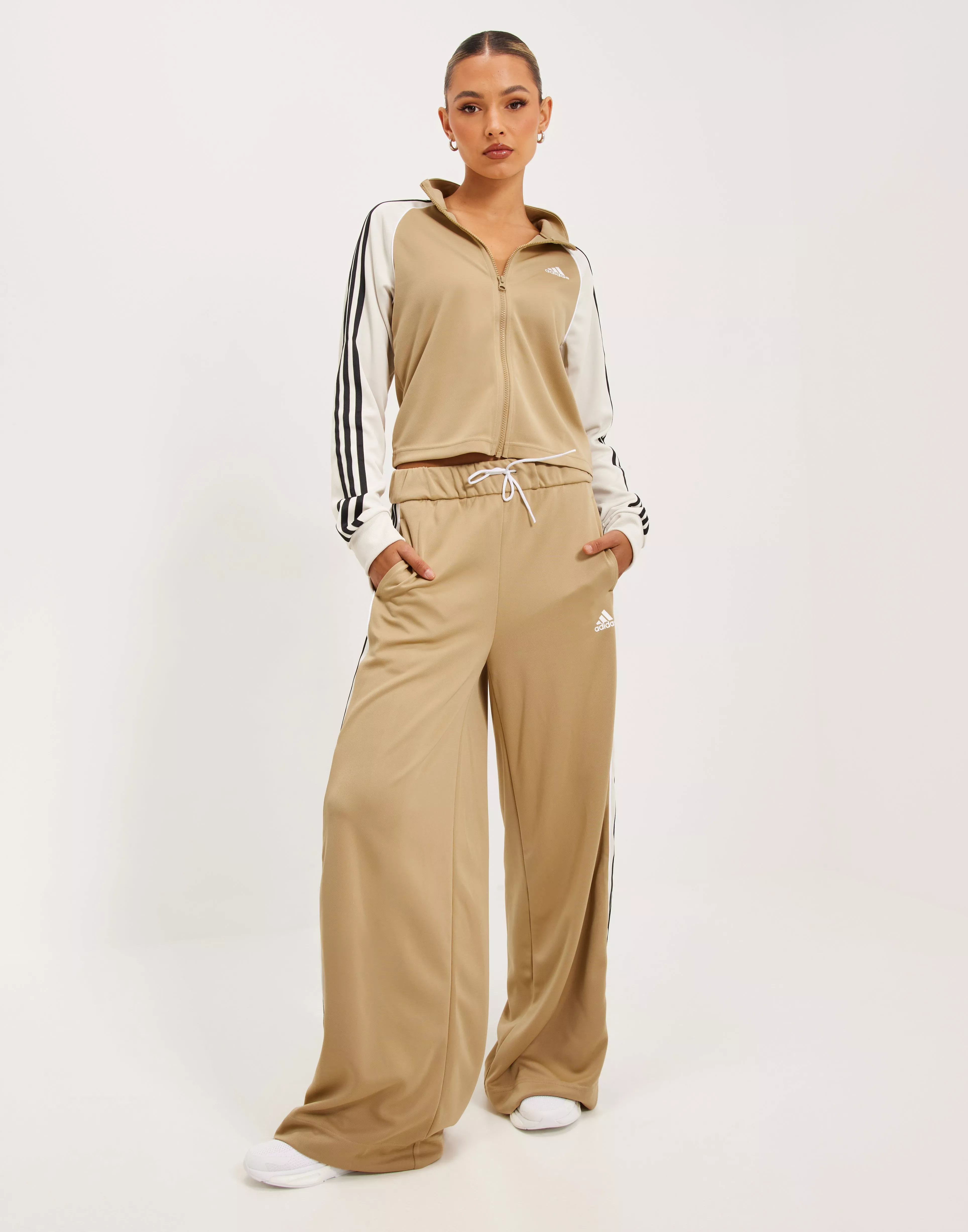 Adidas tracksuit beige online