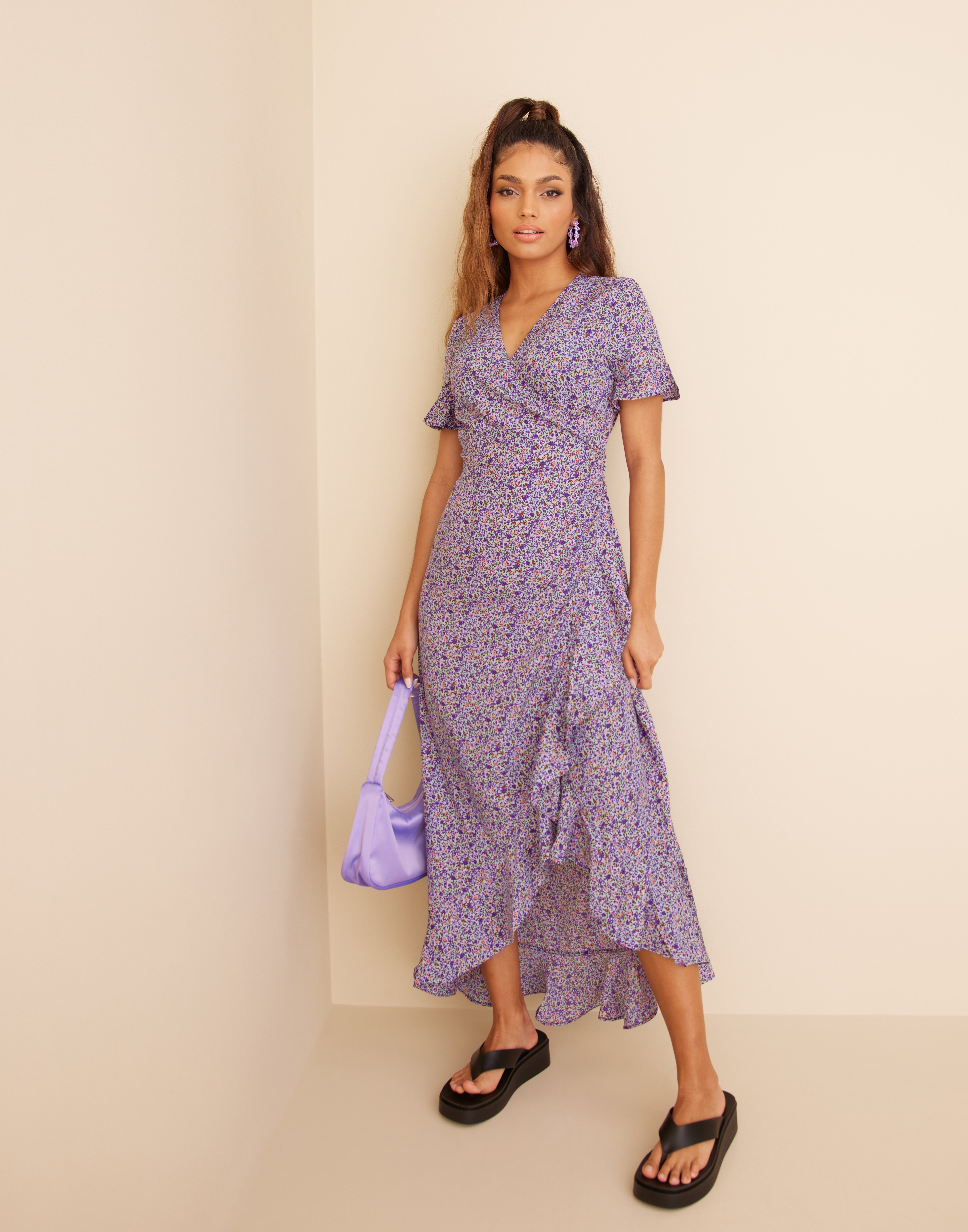 vero moda wrap maxi dress