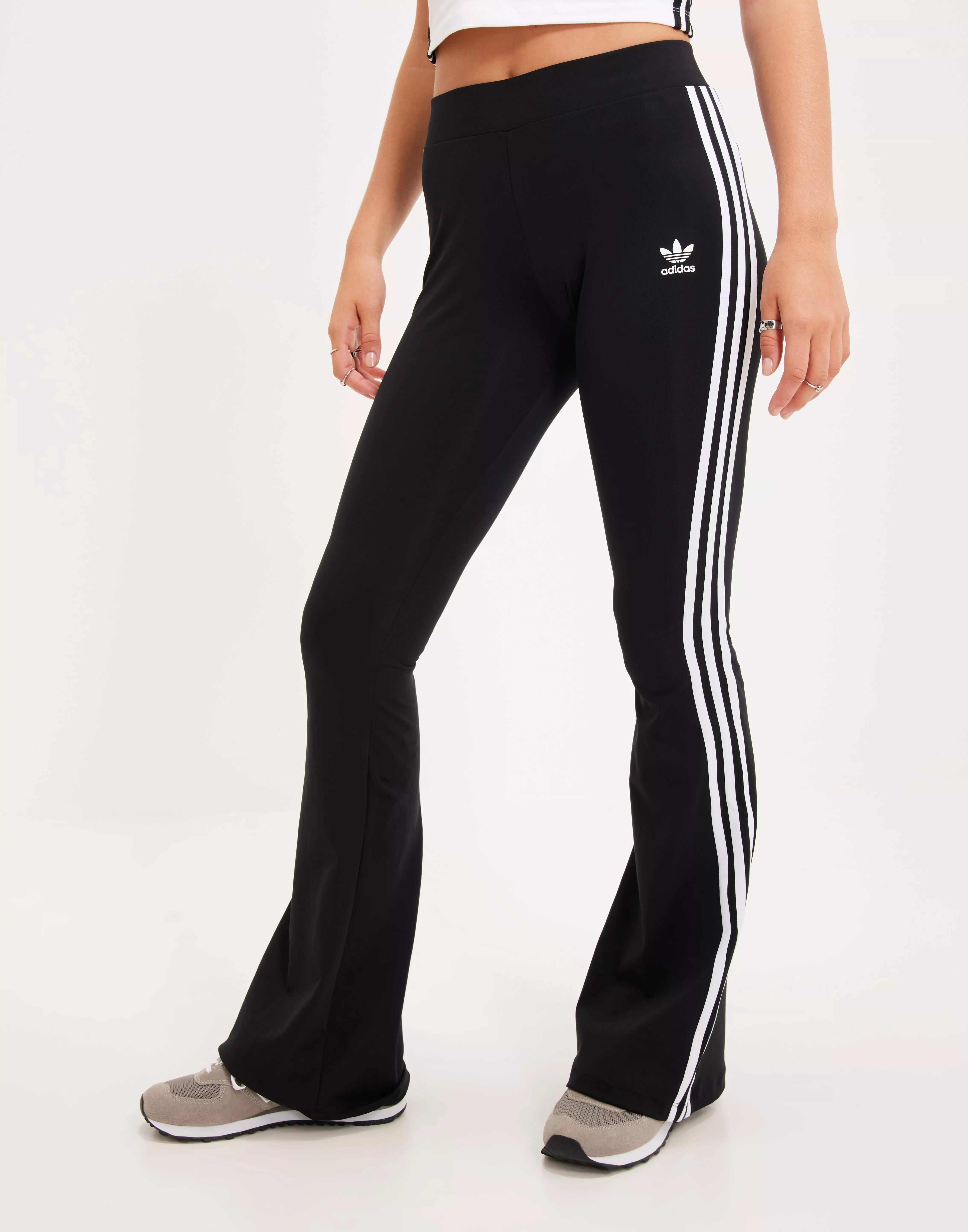 adidas Logo-Print Flared Leggings - ShopStyle