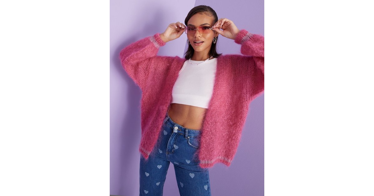 - American Cardigan Mohair Pink Buy Olivia Dreams