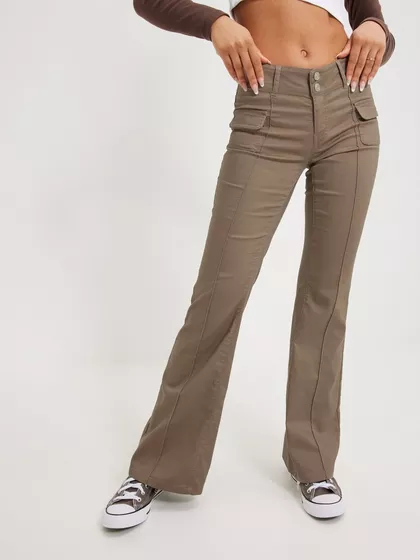 Low Waist Tight Flare Pants