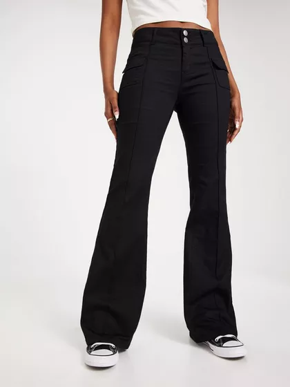 Low Waist Tight Flare Pants