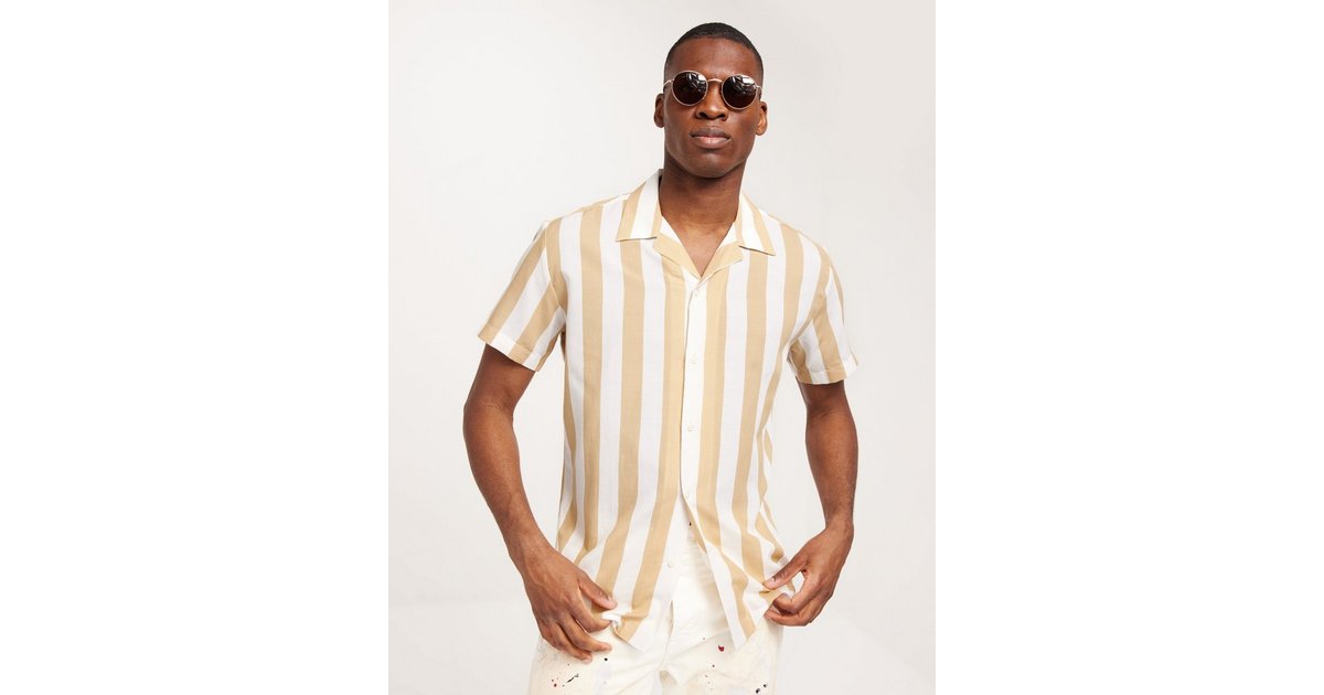 Köp Selected Homme SLHREG-AIR SHIRT SS MIX W - Incense Stripes