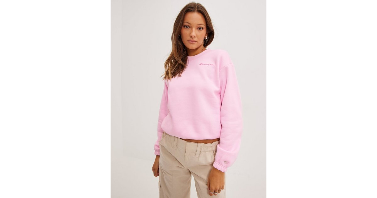 Champion crewneck clearance sweatshirt pink