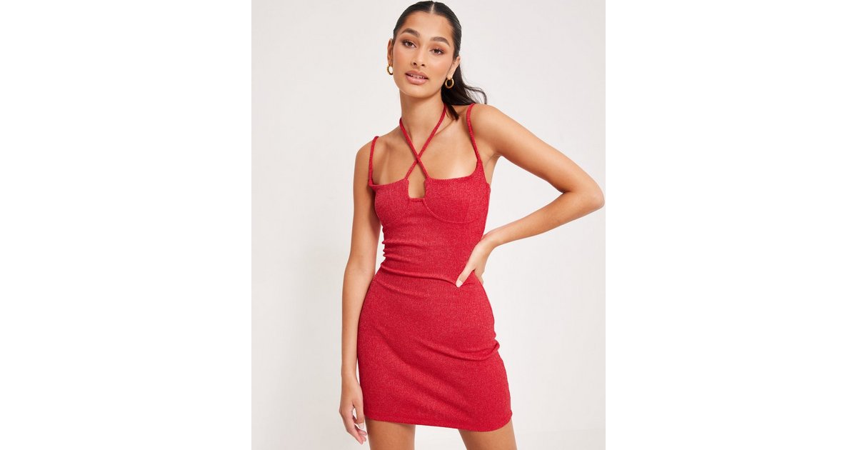 Buy Nelly Cute Mini Bustier Dress - Red