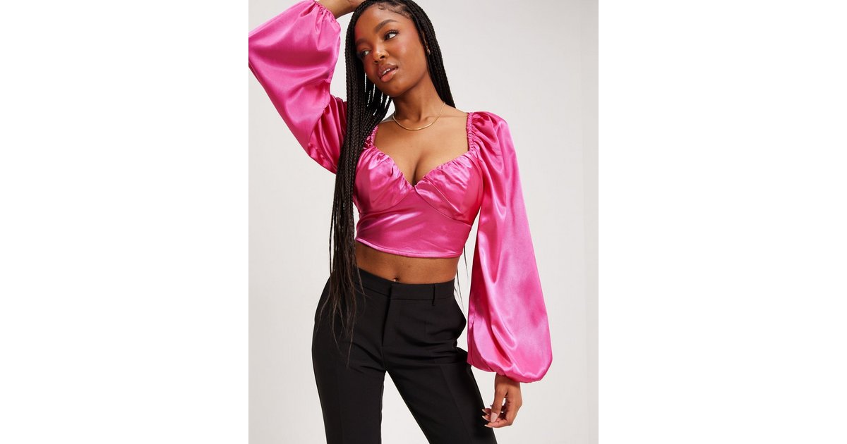 Buy Nelly Ruched Up Blouse - Pink | Nelly.com