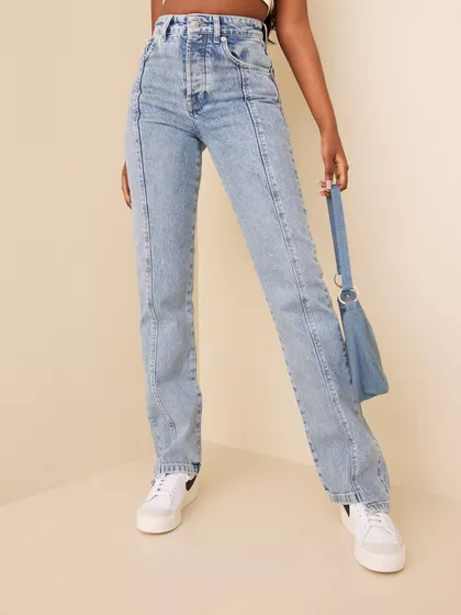 Slim High-Rise Straight LegJeans