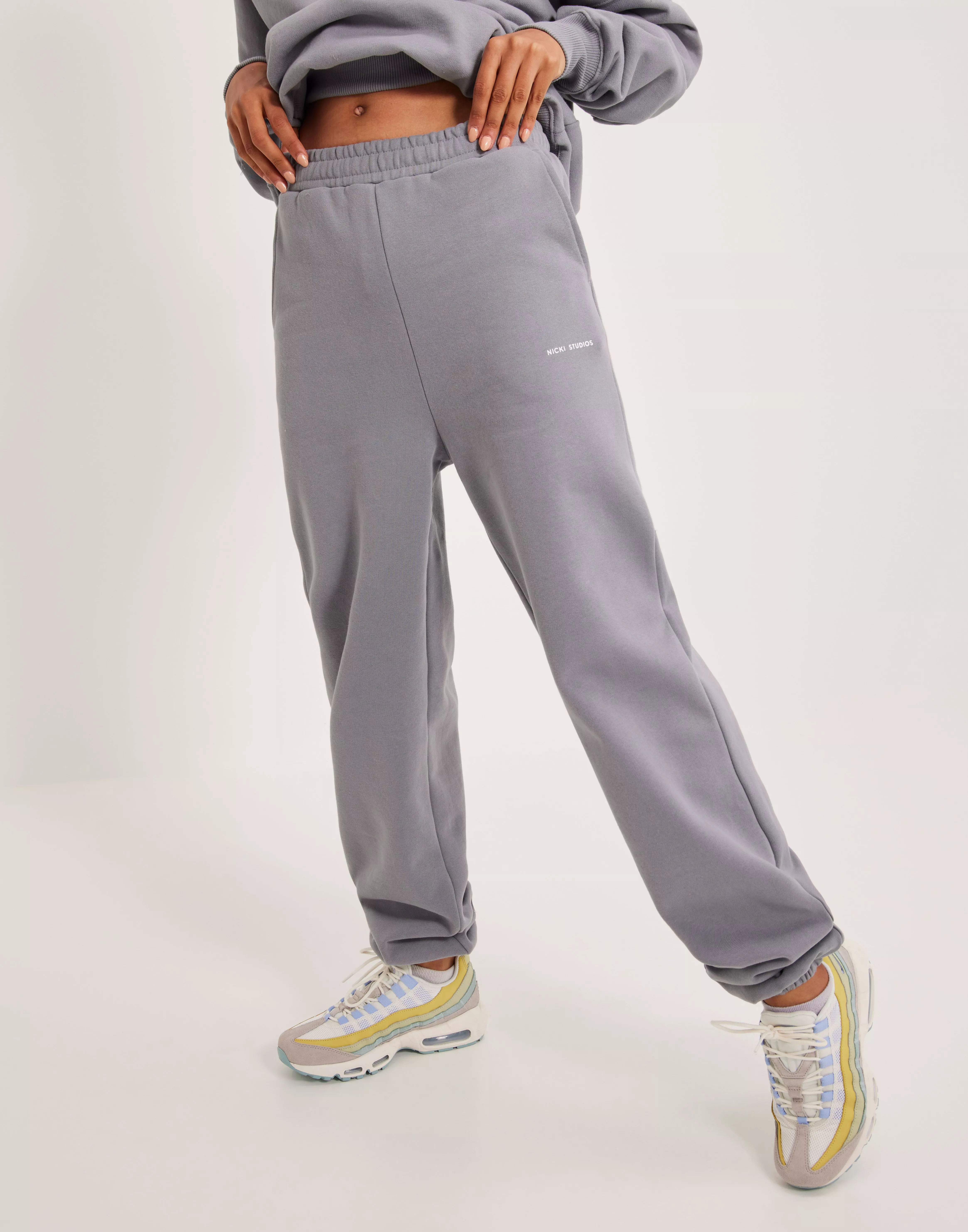 Buy Nicki Studios Classic Logo Collage Pant Slate Gray Nelly