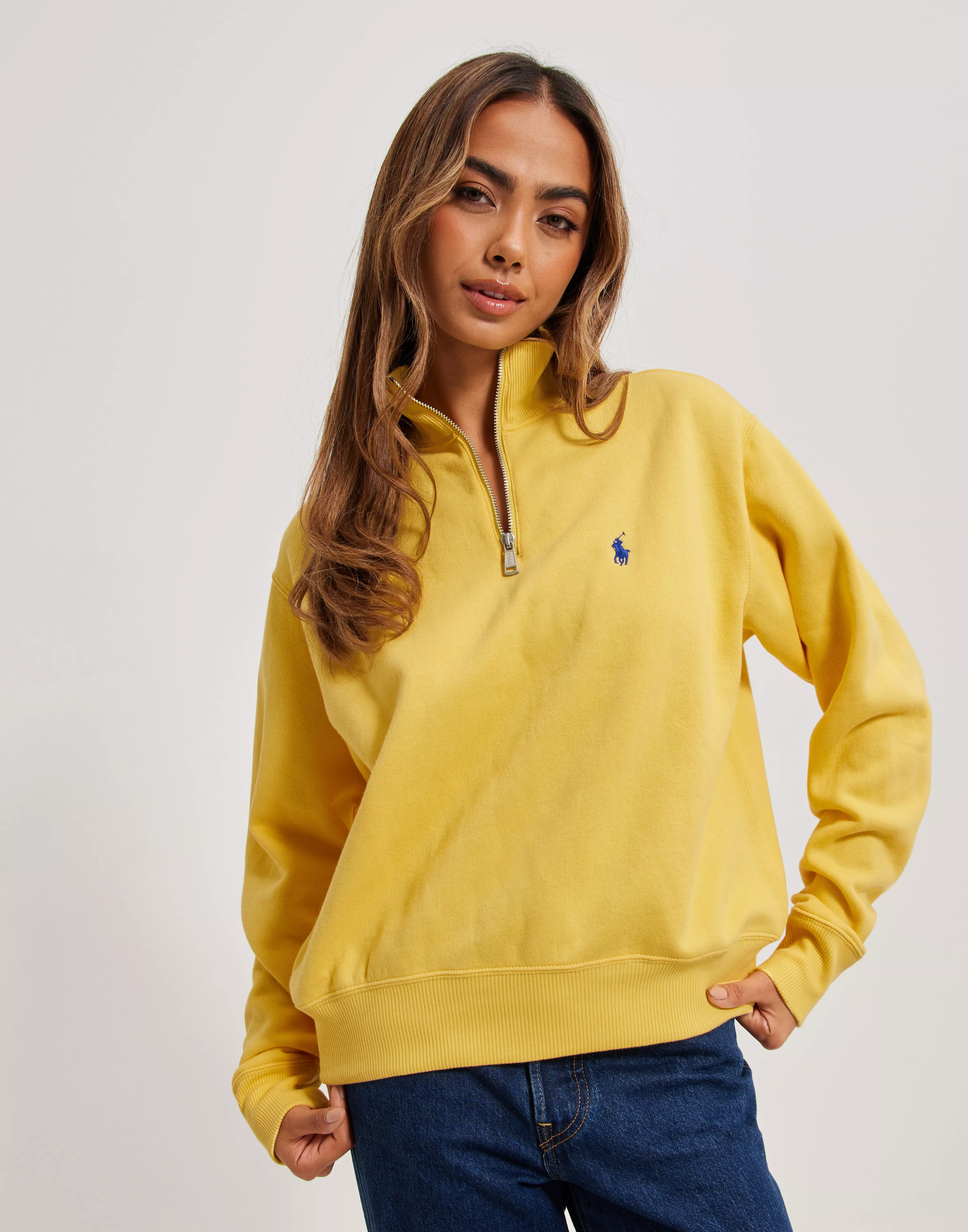 Buy Polo Ralph Lauren Fleece Quarter Zip Yellow Nelly