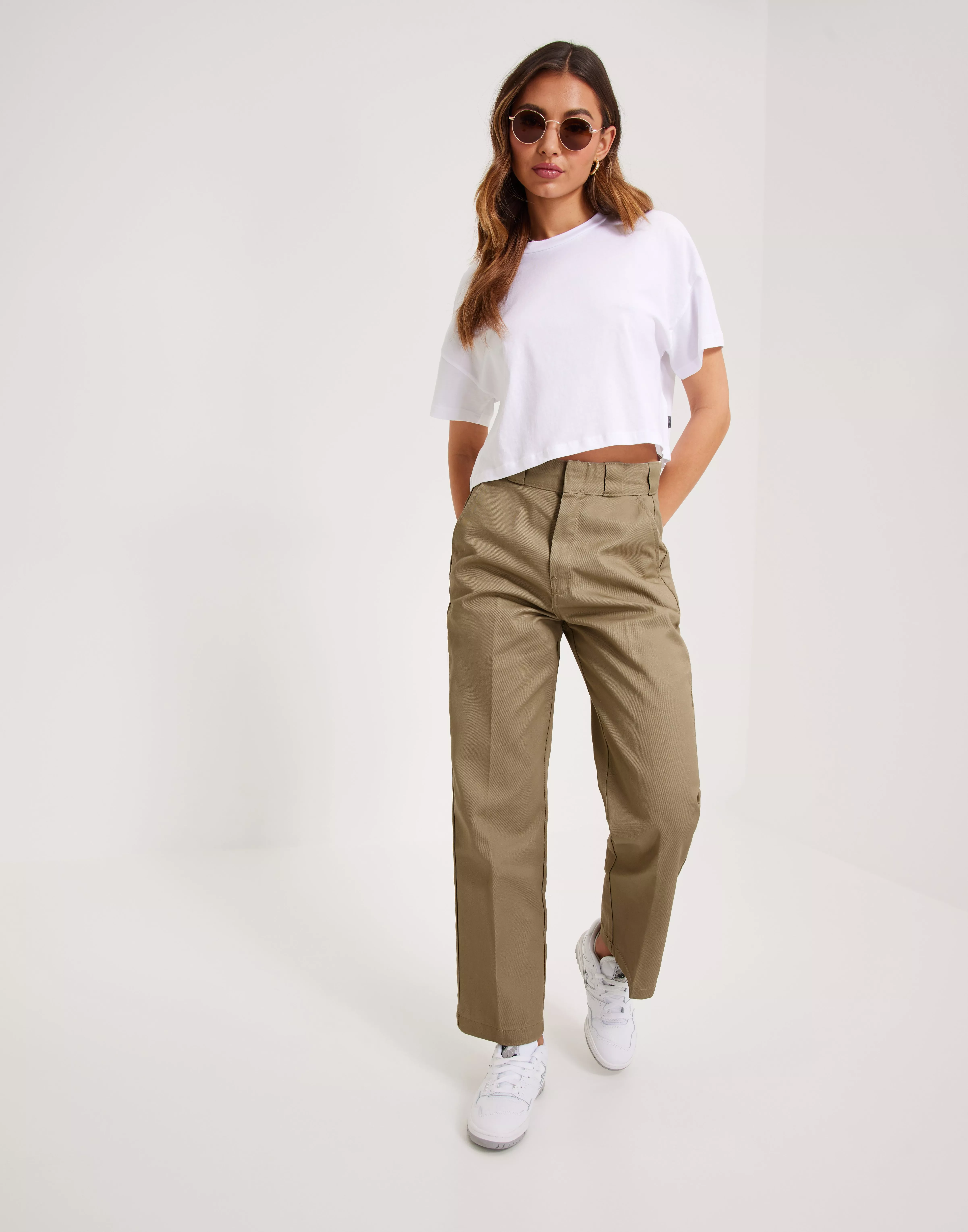 Shop Dickies Elizaville Recycled Pants women (dark brown) online