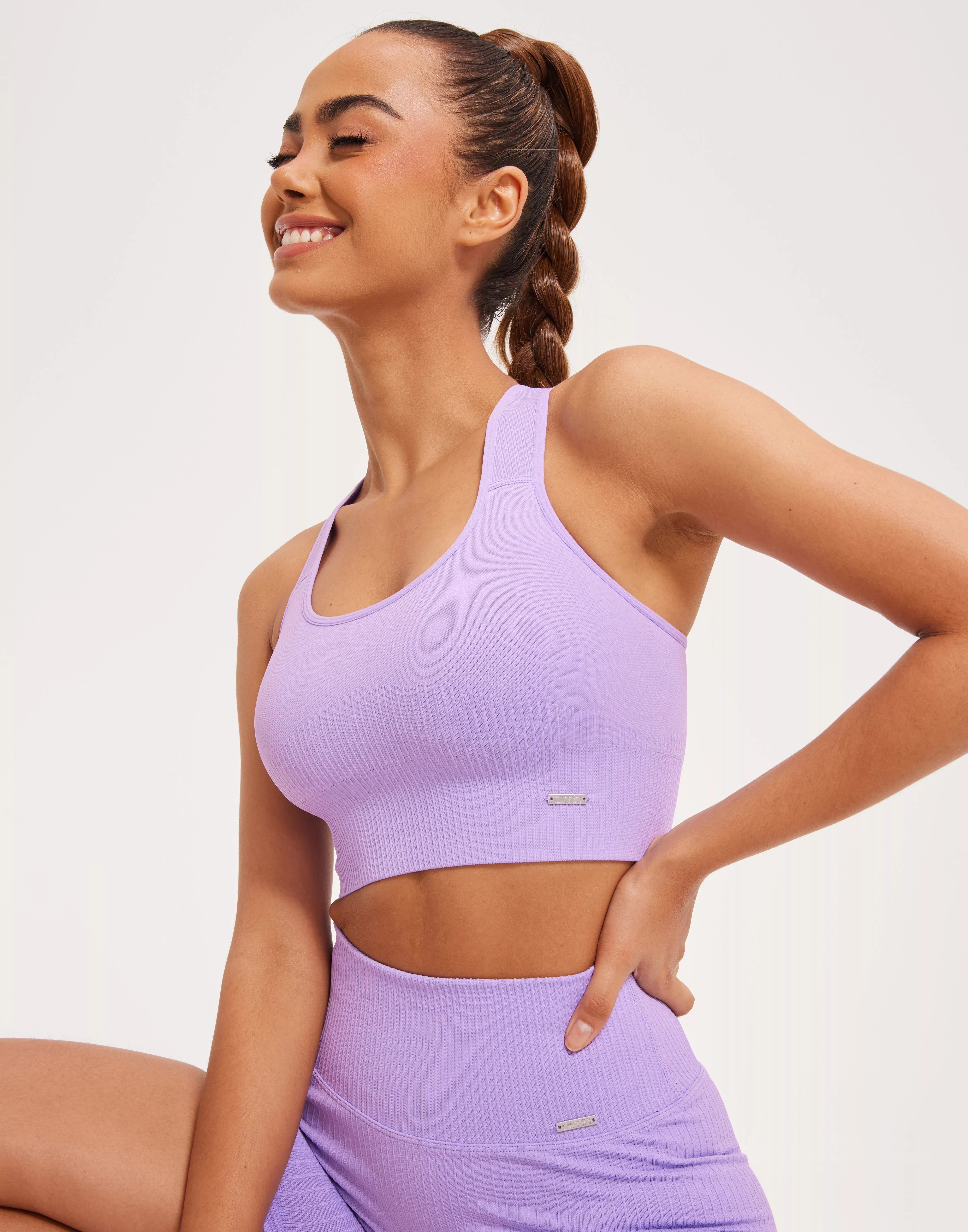 Ribbed Seamless High Support Bra