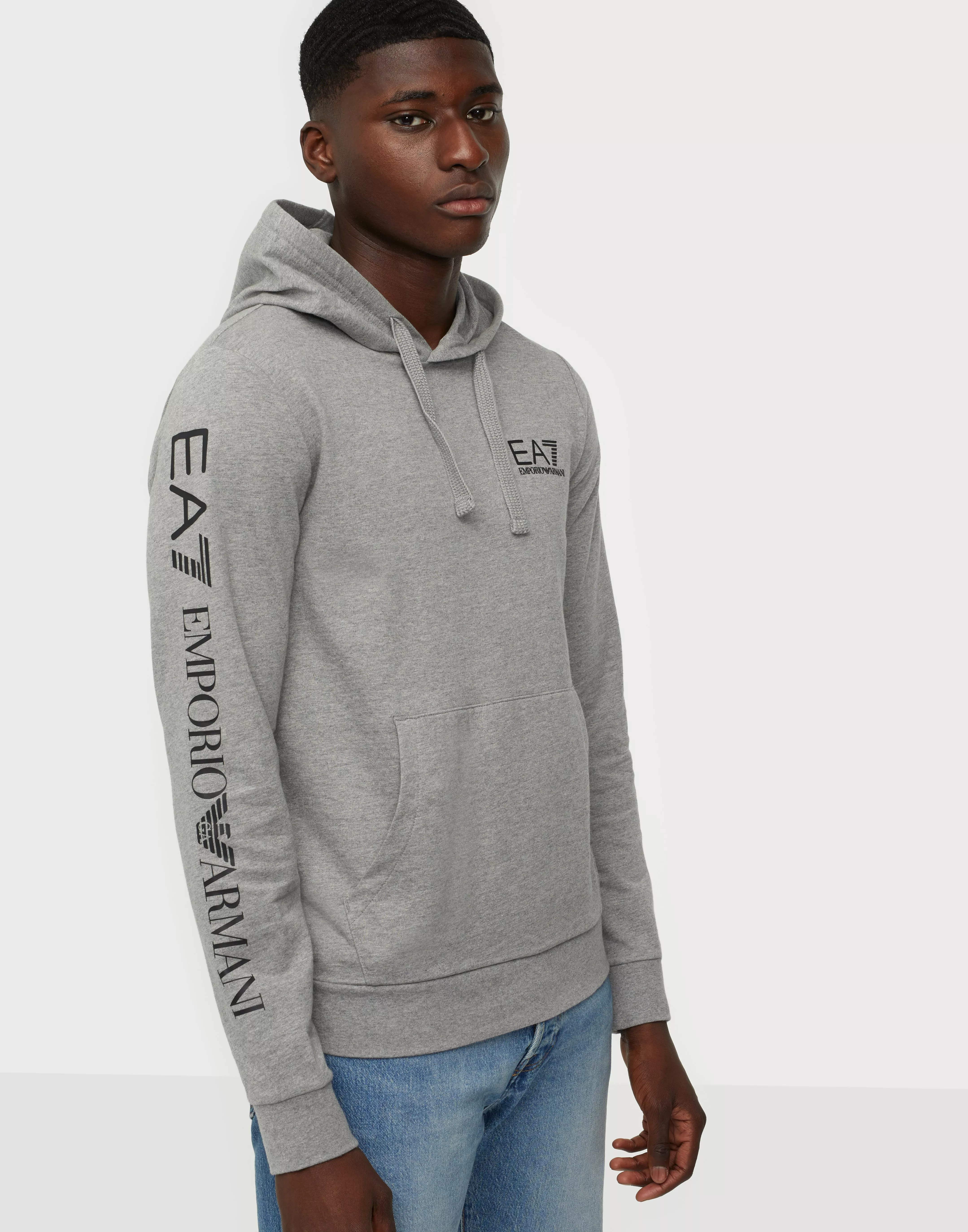 Ea7 grey hoodie sale