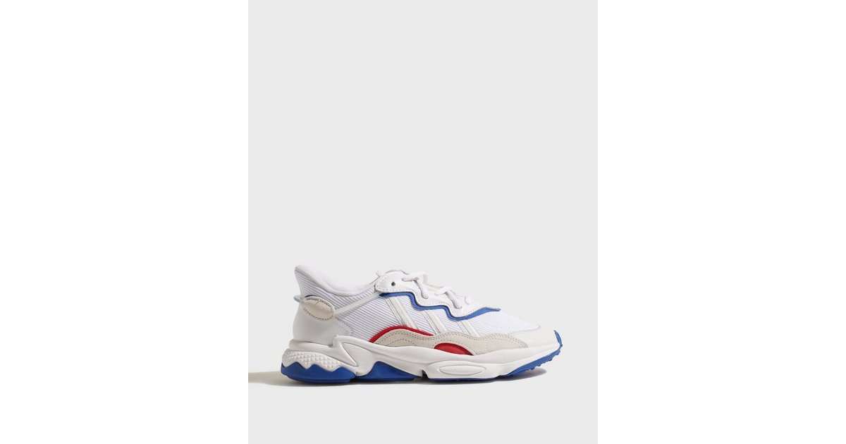 Adidas originals ozweego sneakers in white and outlet blue