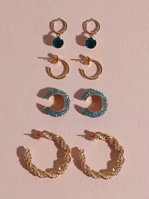 Aqua Strass Earrings
