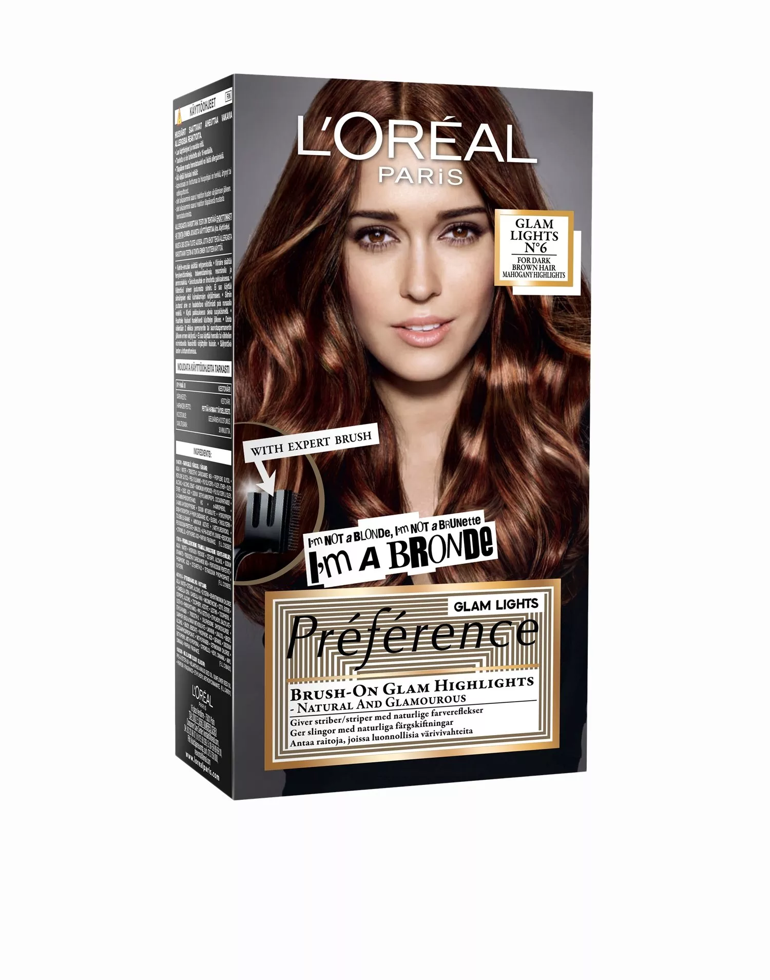 Buy L'Oréal Paris Glam Lights No6 Mahogany for Dark Brown Hair - Mahogany  Brown 