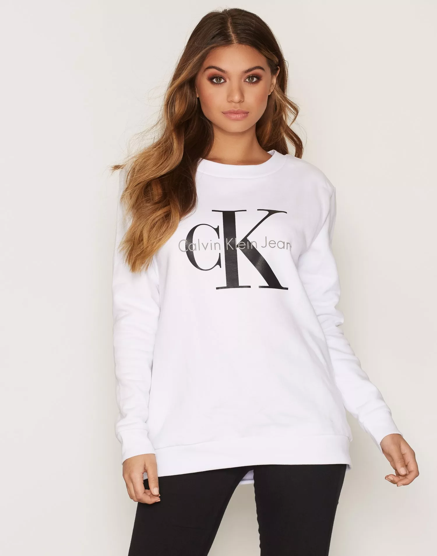 Buy Calvin Klein Jeans Neck True Icon Bright White | Nelly.com
