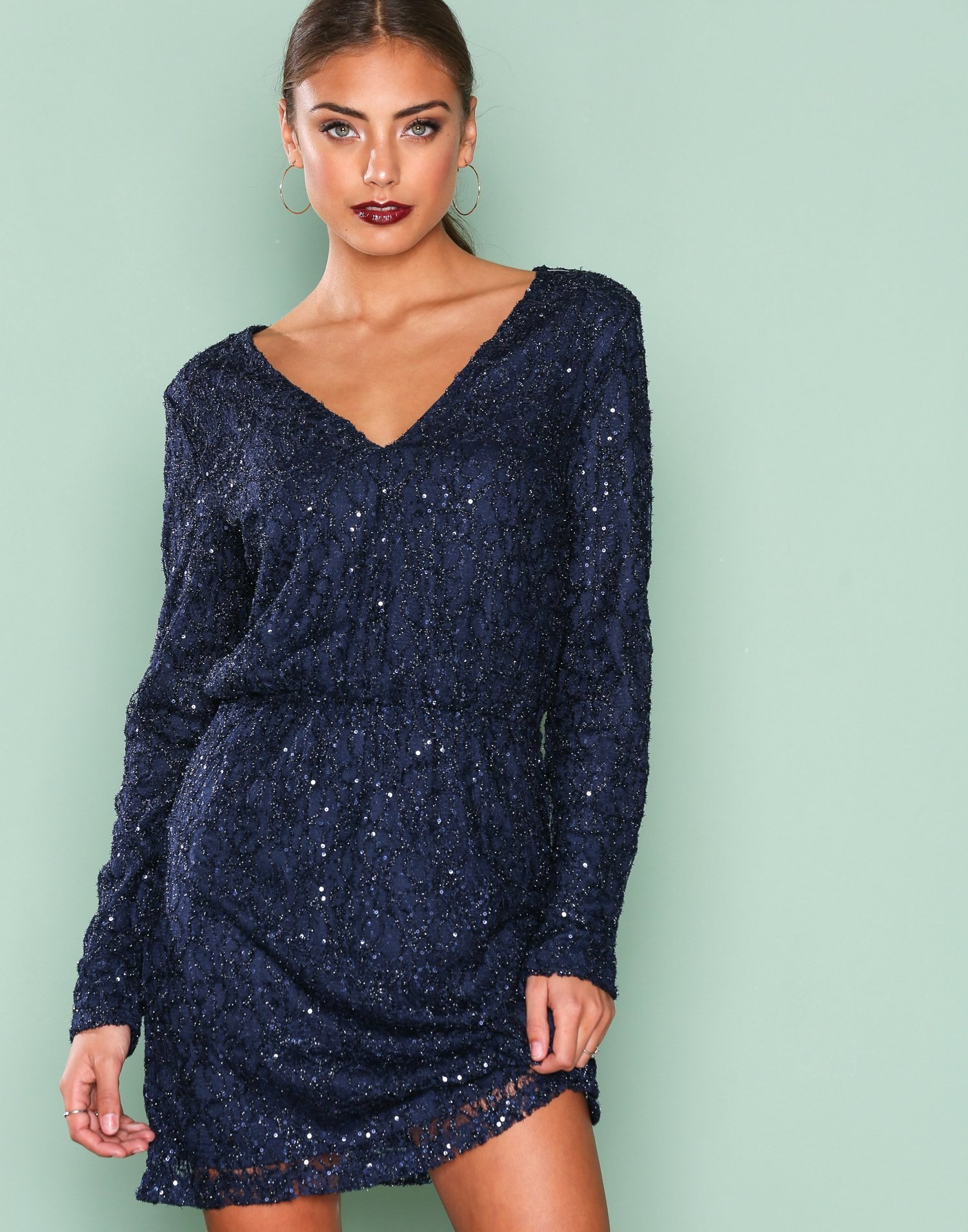 Sparkly V Neck Dress