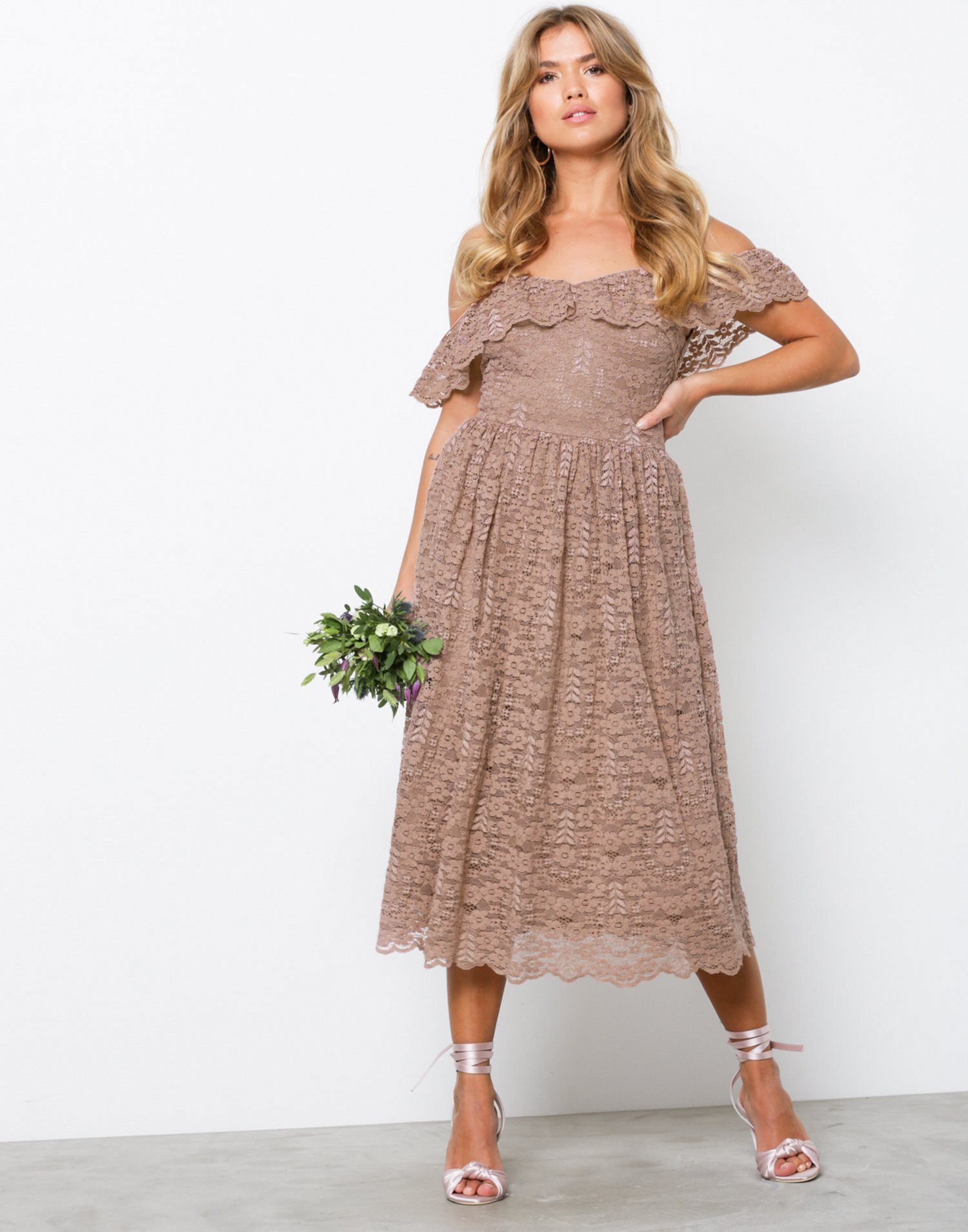 Heavy Lace Midi Dress