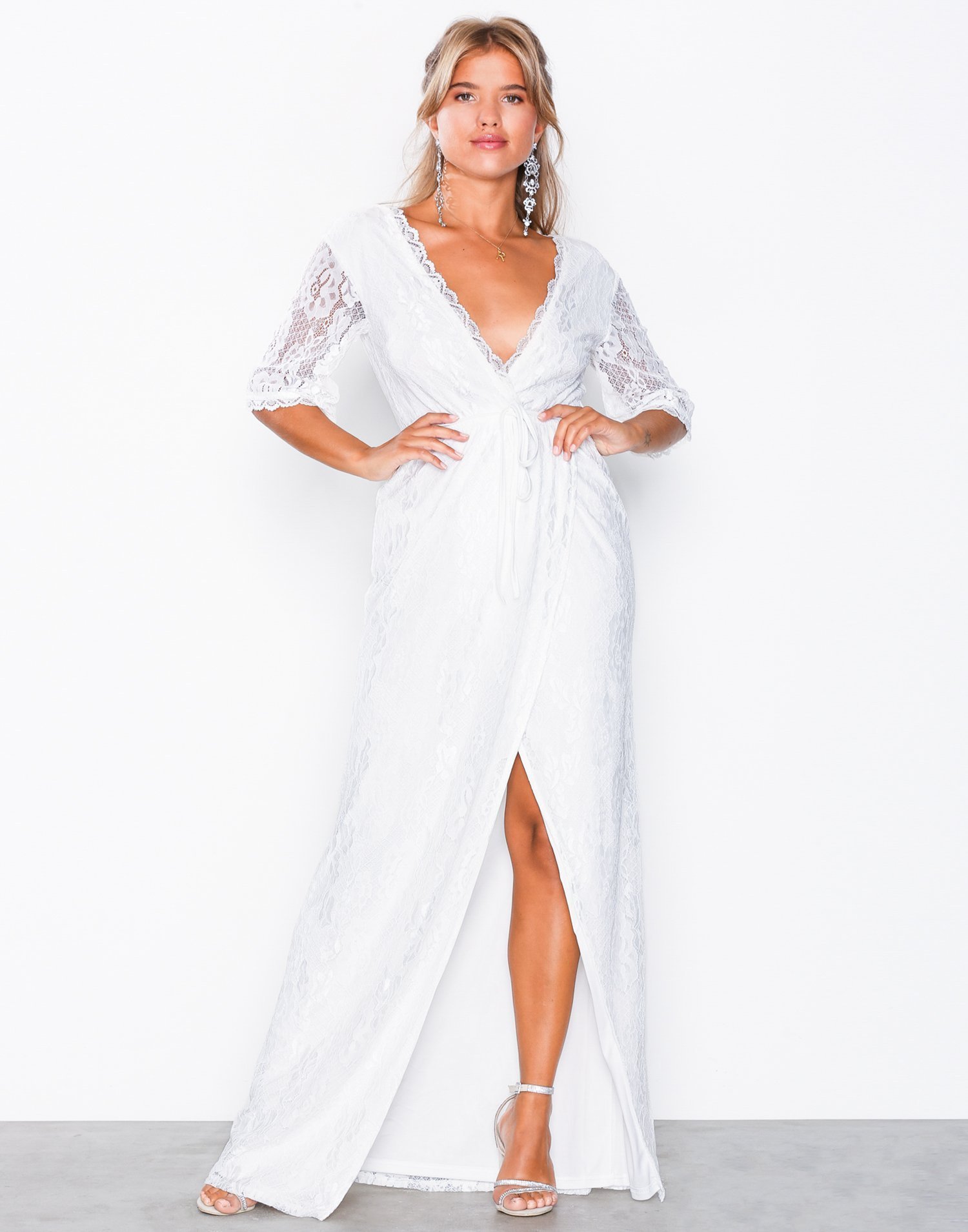 forever lace wrap gown