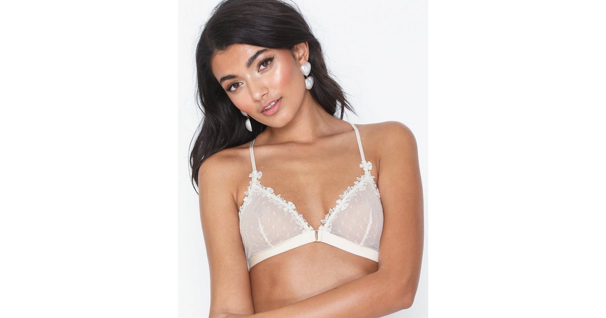 Buy Lindex Ella M Embroidered Triangle Bra - White