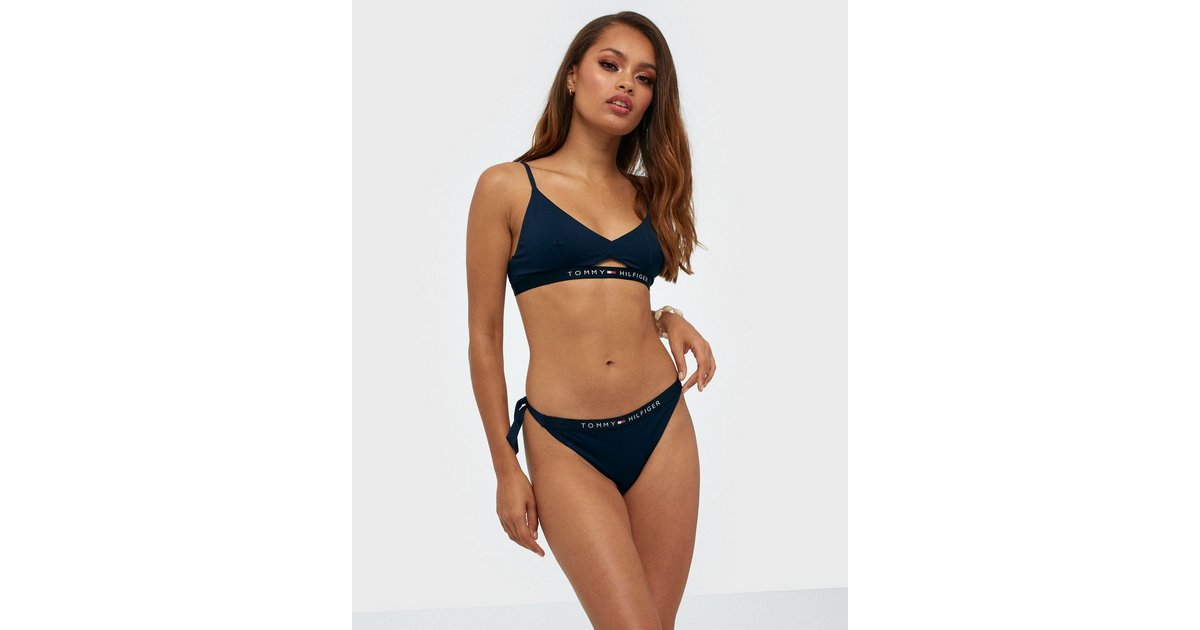 Buy Tommy Hilfiger Underwear Cheeky Side Tie Bikini - Blue