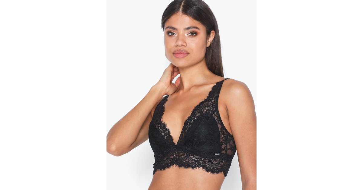 Buy Lindex Ella M Lace Bra - Black