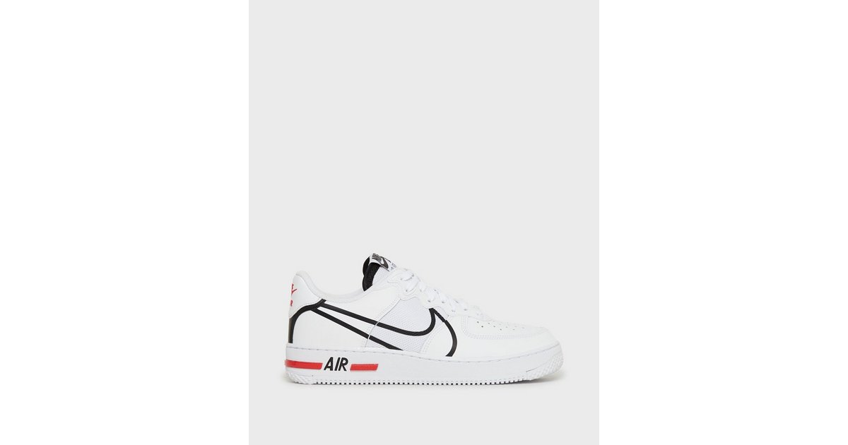 Air force 1 react blanche rouge hot sale