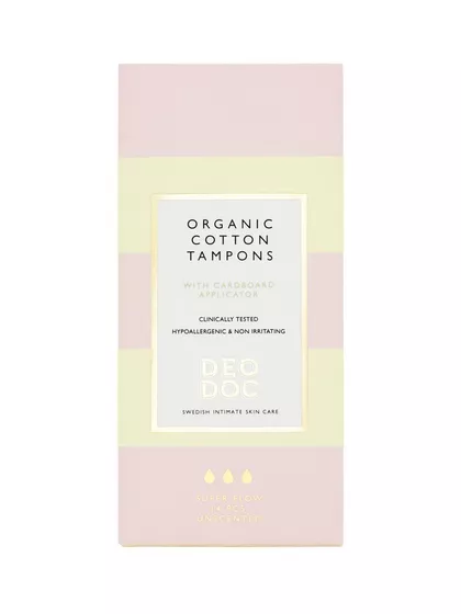 Organic Cotton Tampons with applicator - Super