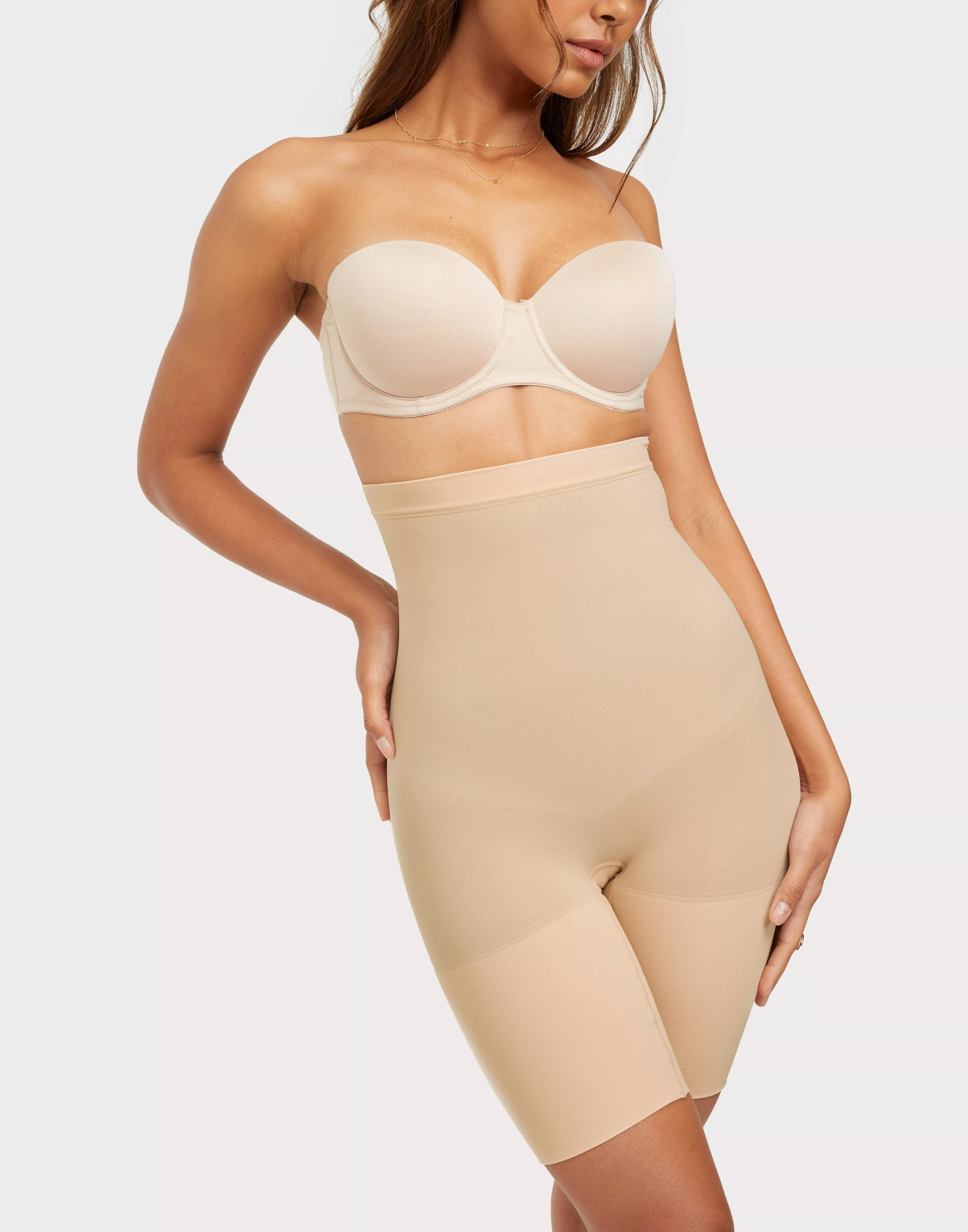 NWOB 3 Pack Spanx Soft Nude High Power Mid Thigh Shaping Shorts