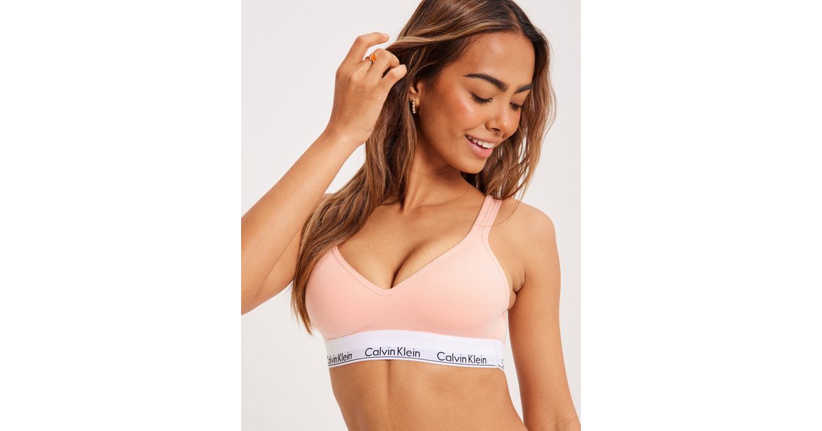 Buy Calvin Klein Scoop Back Lift Bralette In Peach