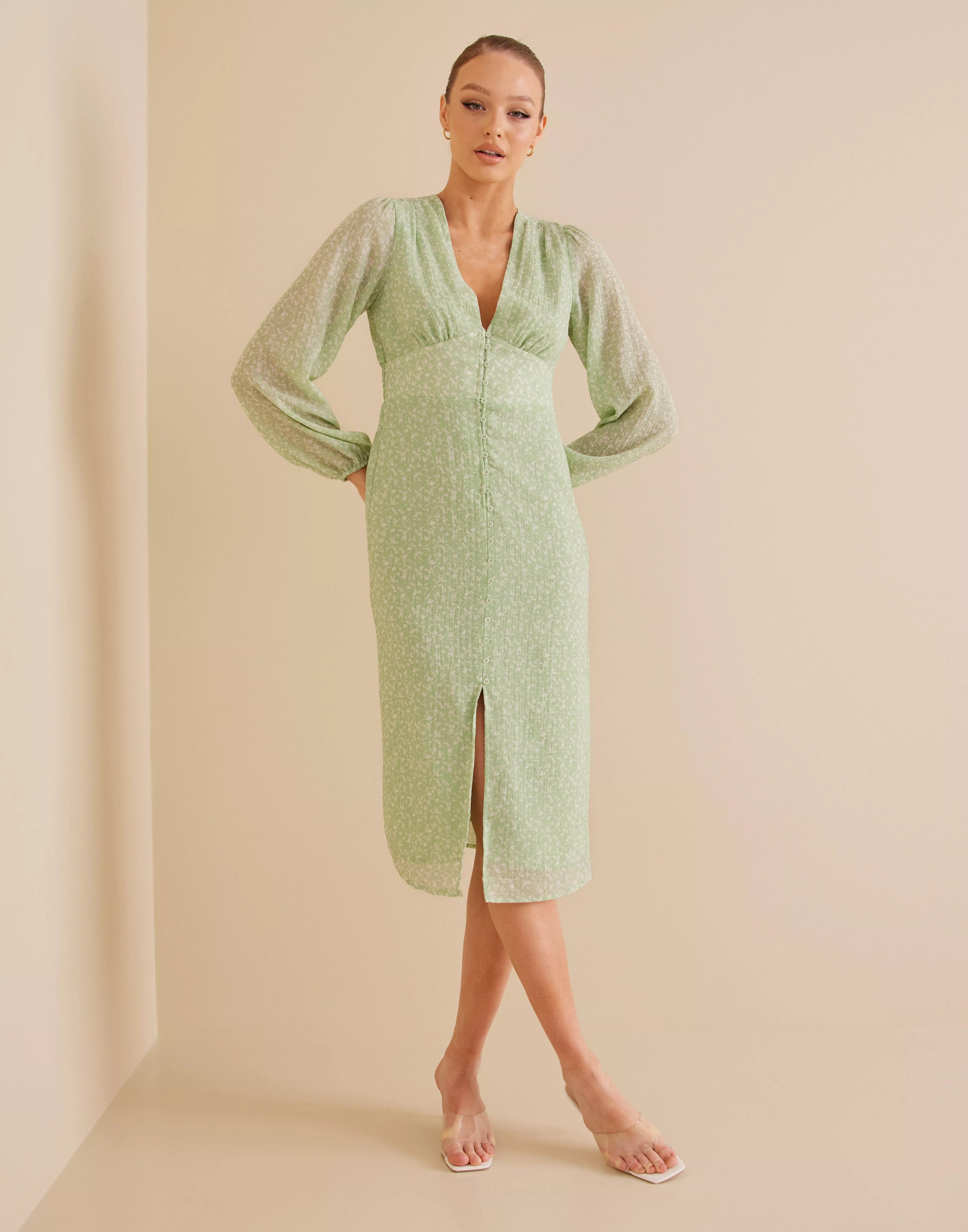 Skru ned Accord mulighed Køb Gina Tricot Mindy button down dress - Green | Nelly.com